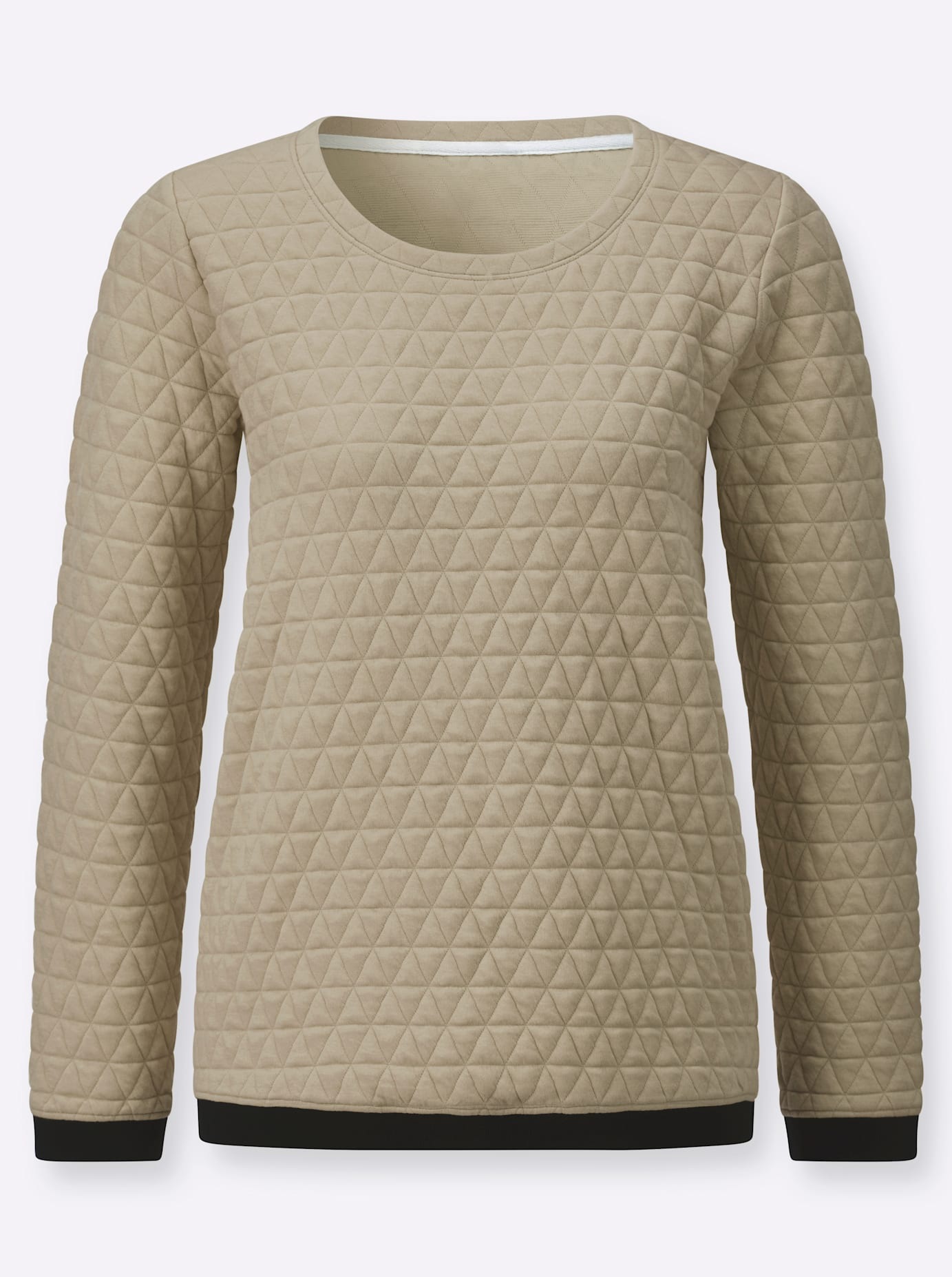 Thumbnail - Casual Looks Langarmshirt "Jacquard-Shirt", 1 tlg.