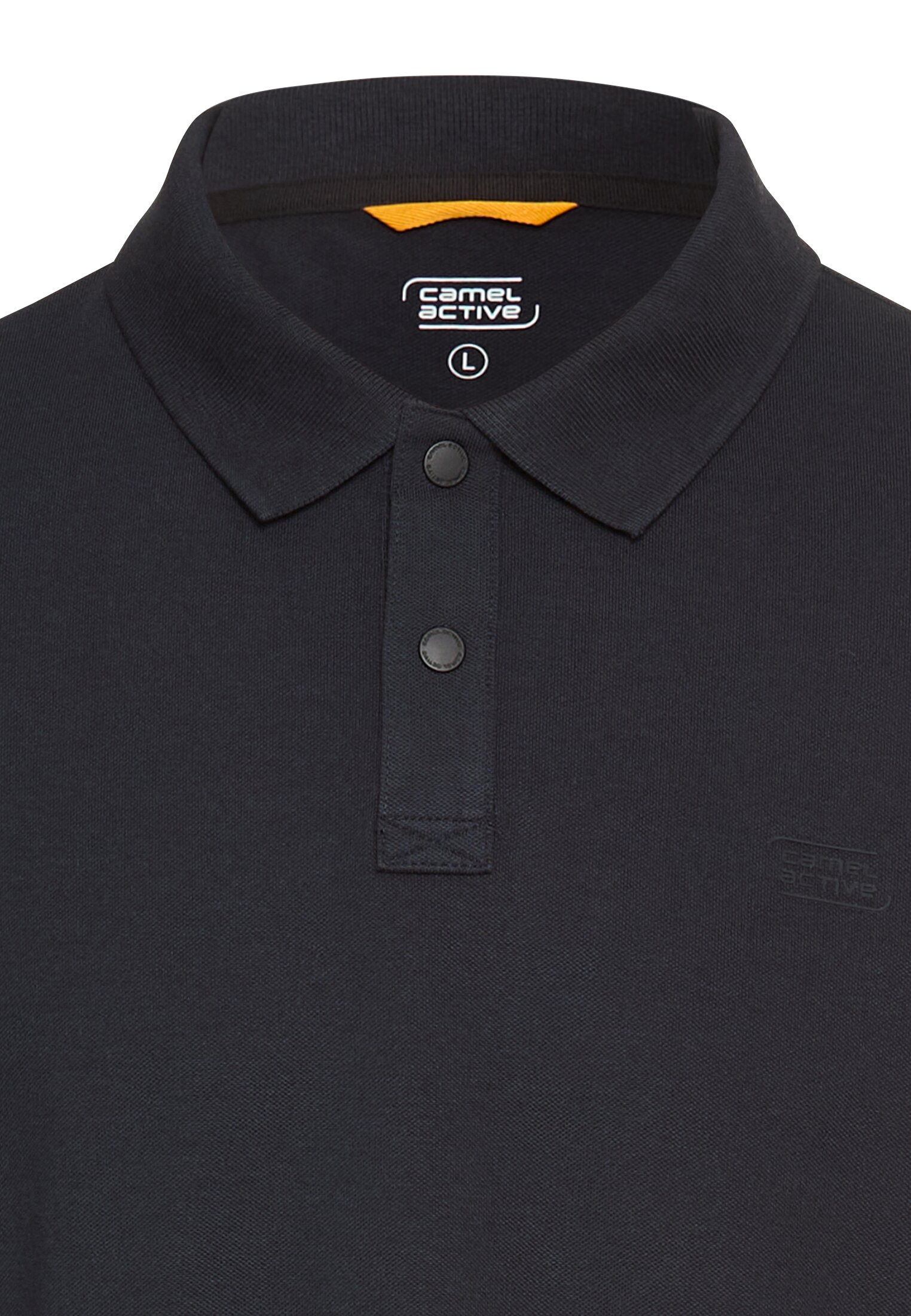camel active Langarm-Poloshirt, mit Logo Stickerei