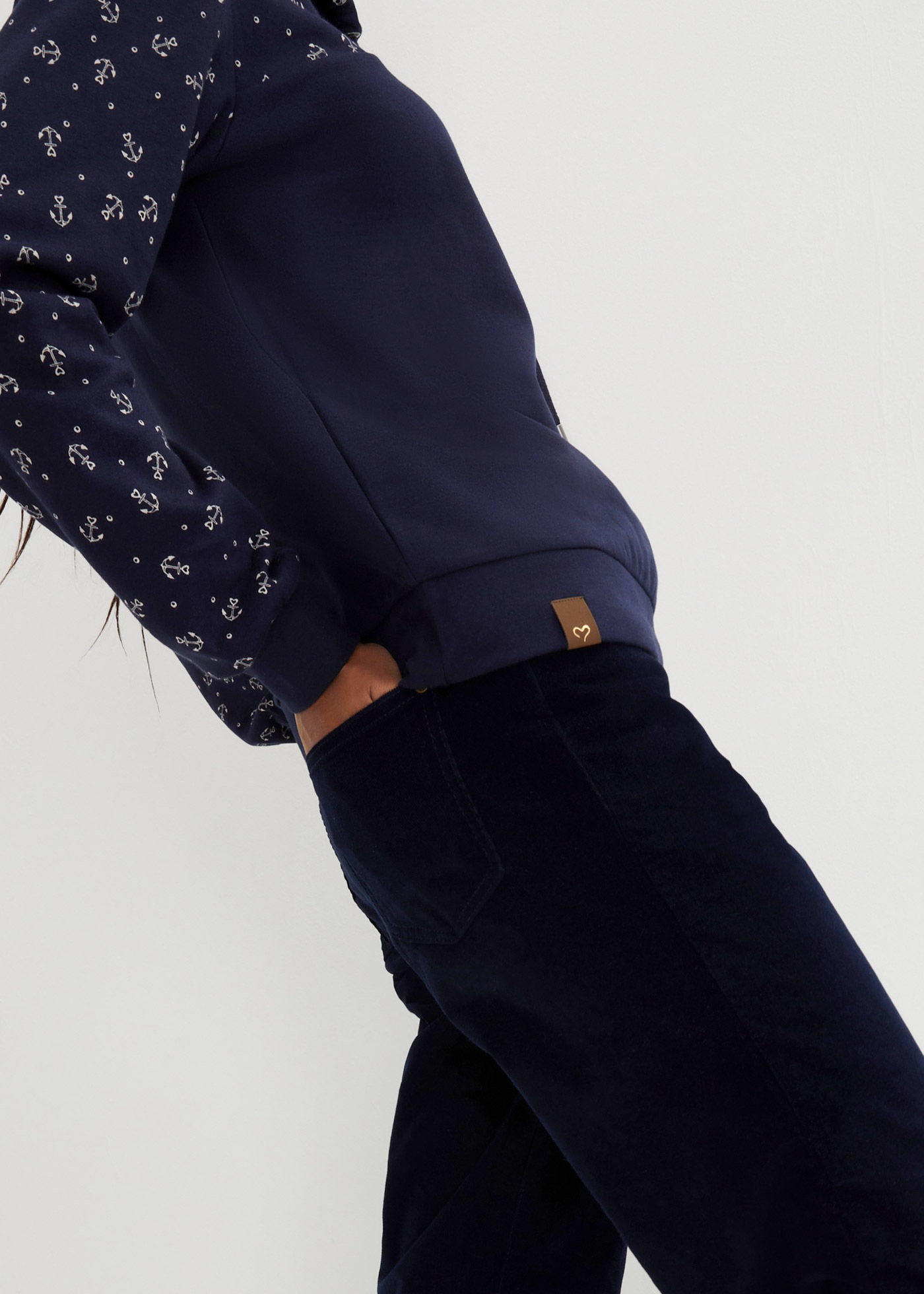 bonprix Hoodie "Kapuzensweatshirt mit Reißverschluss aus reiner Baumwolle", günstig online kaufen