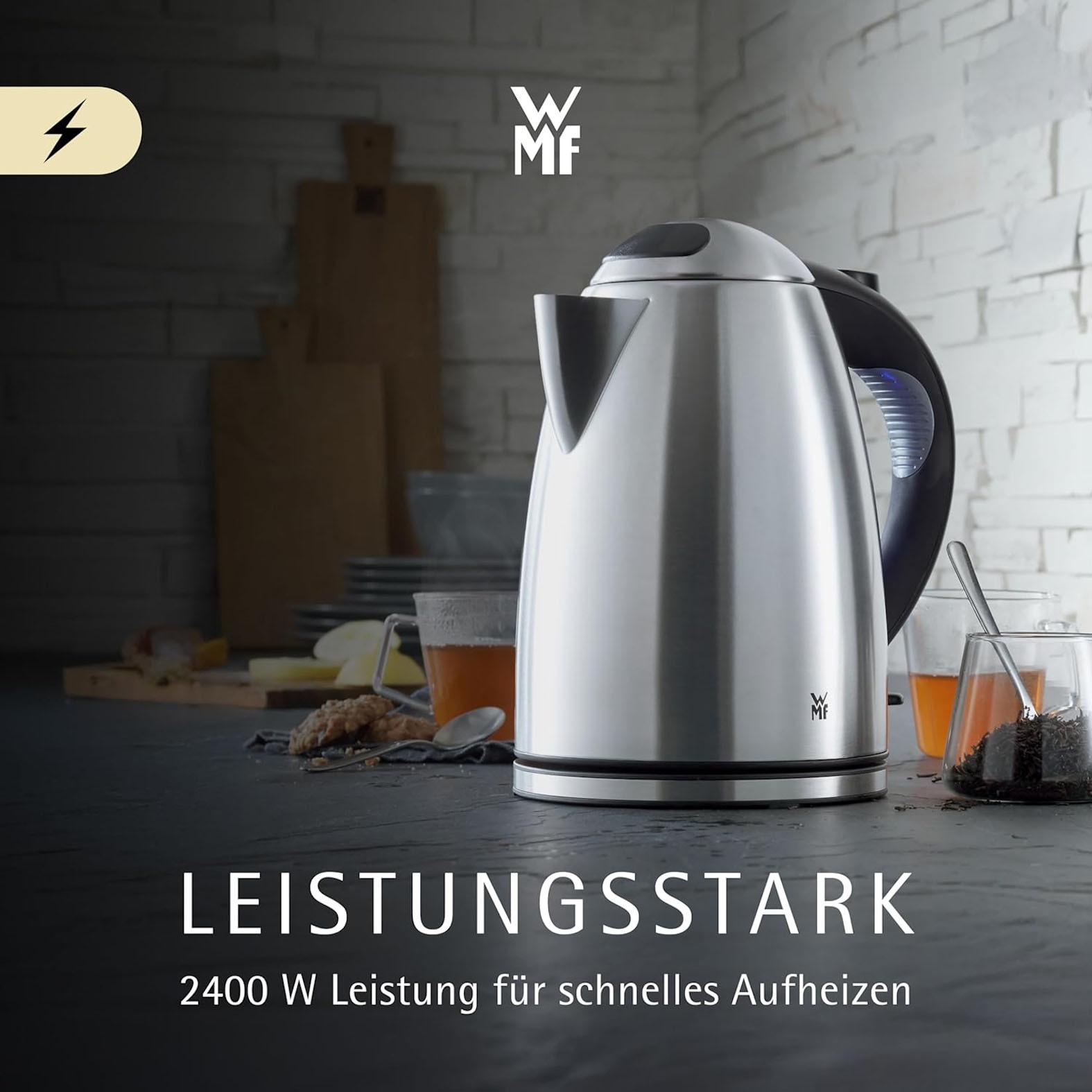 WMF Wasserkocher »Stelio« 1,7 l 2400 W Edelstahl