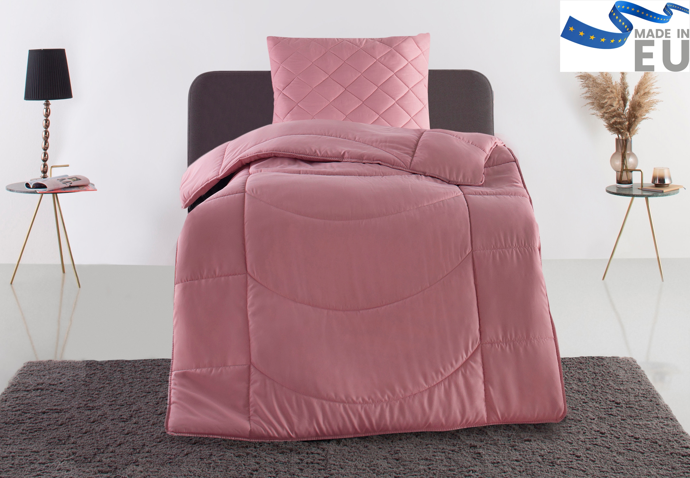 my home Steppbett + Kopfkissen "Microlux, Bettdecke 135x200 cm, 155x220 cm" günstig online kaufen