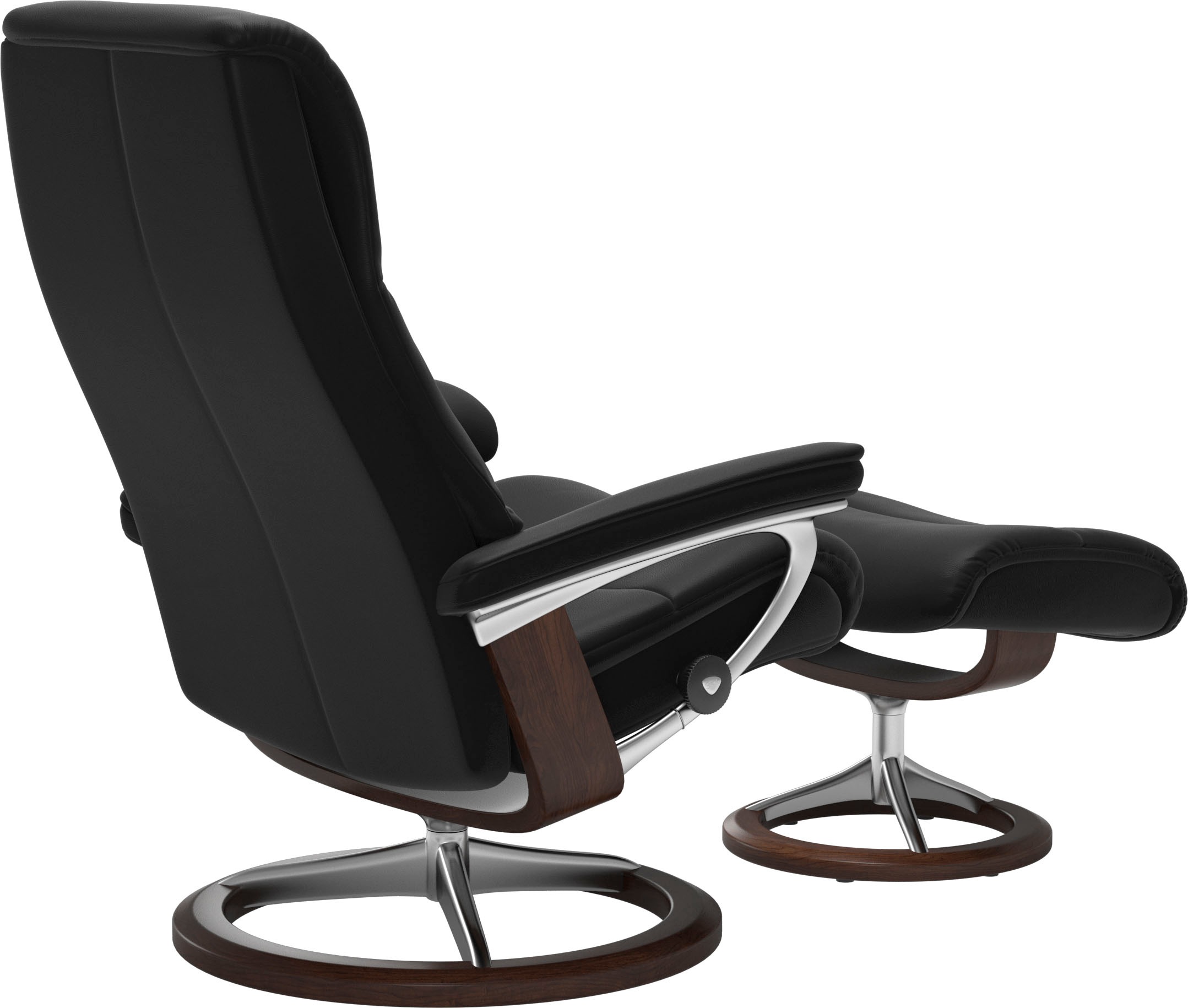 Relaxsessel STRESSLESS "View", schwarz (schwarz paloma), B:78cm H:108cm T:78cm, Leder BATICK: BATICK ist ein leicht korrigiertes, durchgefärbtes und genarbtes Möbelleder, bei dem die meisten Unebenheiten und Spuren in der Regel entfernt wurden.;Leder PALO 9