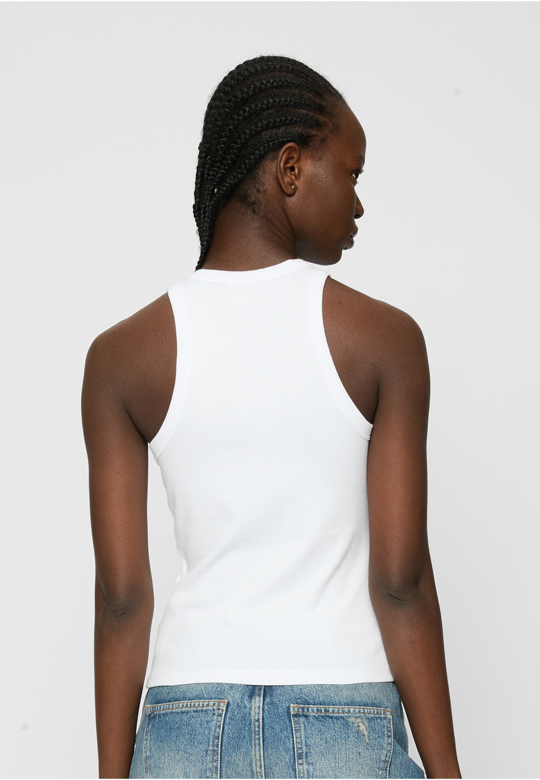 URBAN CLASSICS Tanktop »Urban Classics Ladies Racer Back Rib Top 2-Pack«