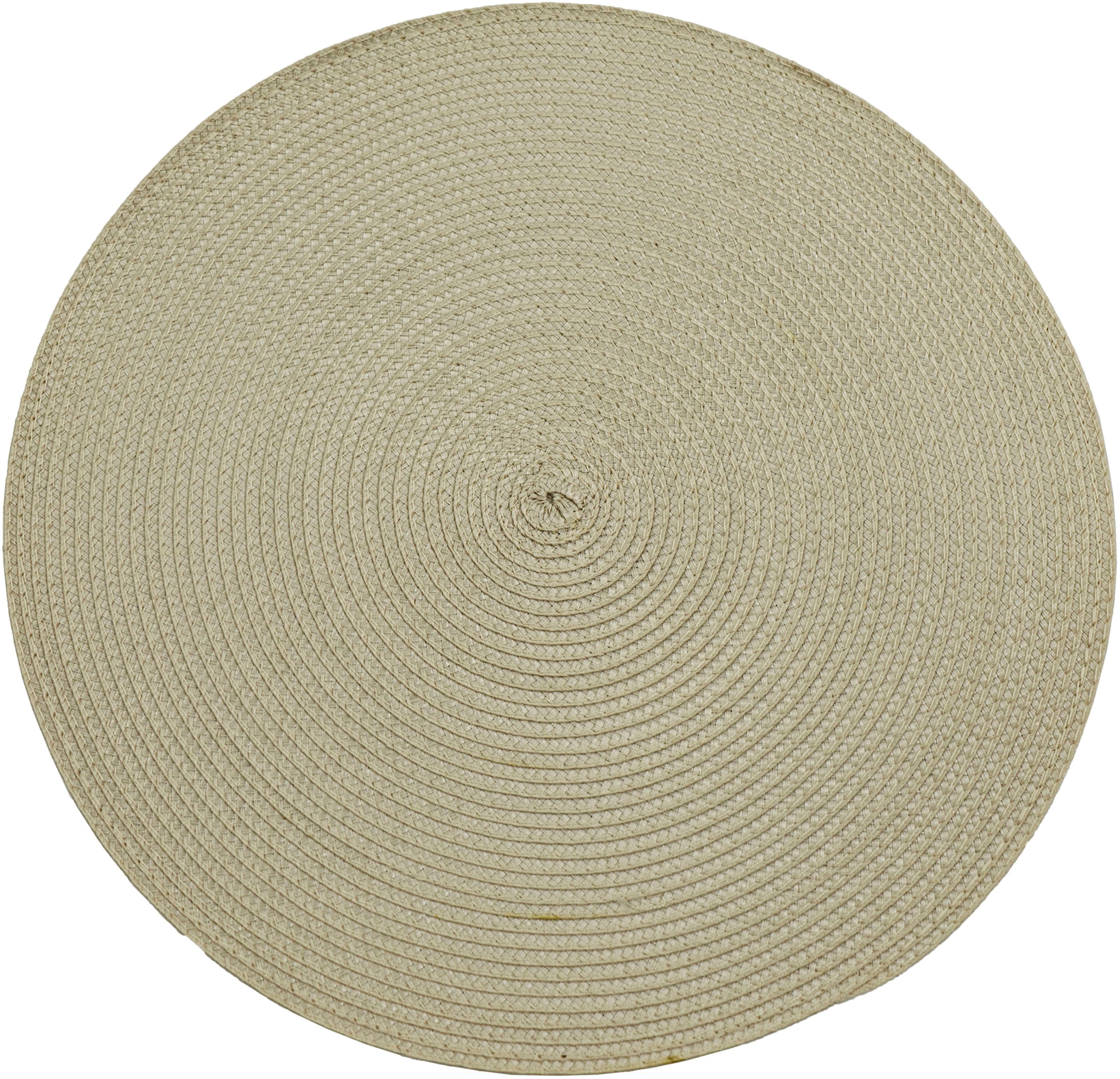 NOOR LIVING Platzset "Platzmatte, Ø 38 cm" aus geflochtenem Polypropylen günstig online kaufen