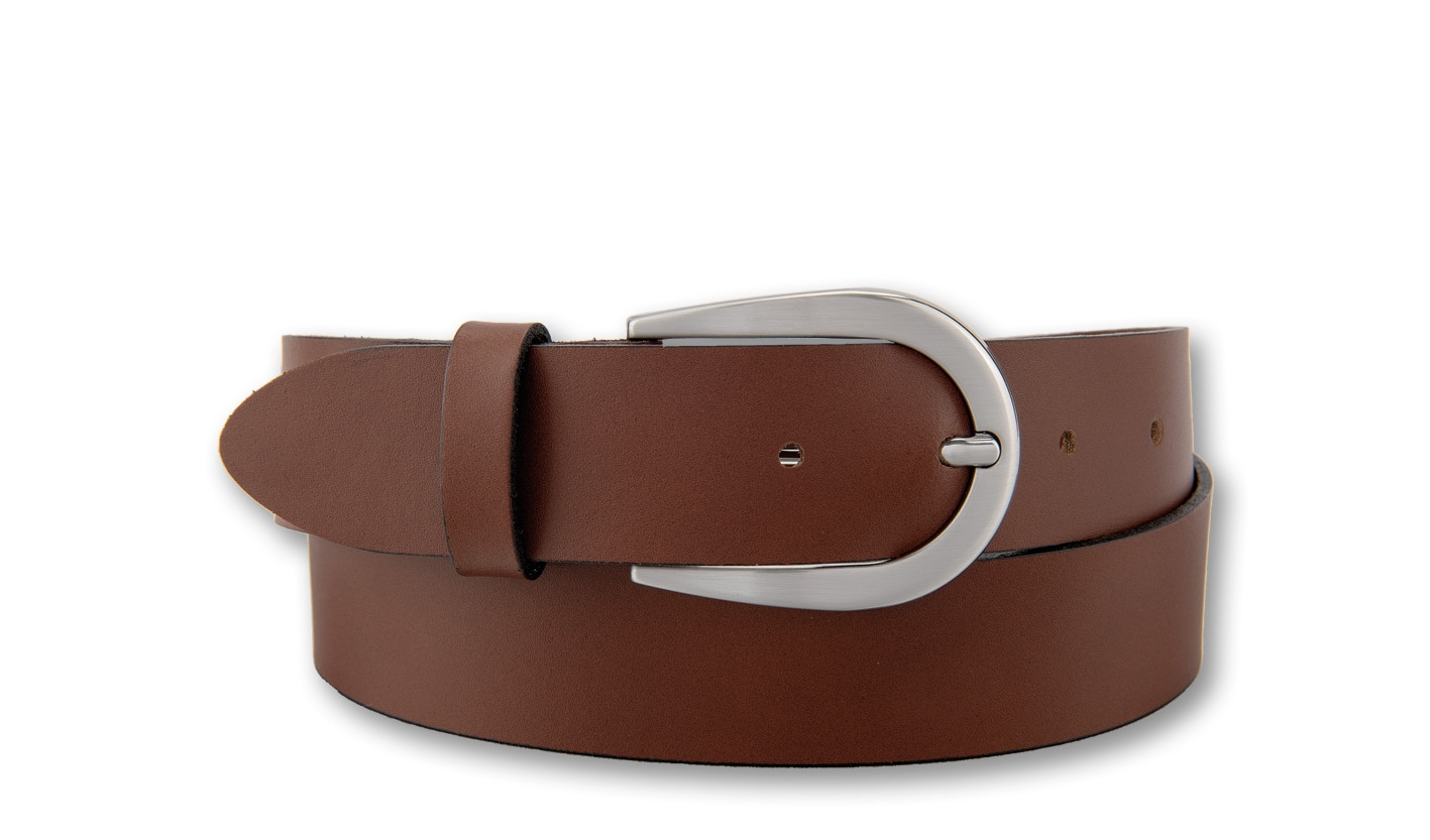 BERND GÖTZ "Ledergürtel mit glänzender Silberschließe" günstig online kaufen