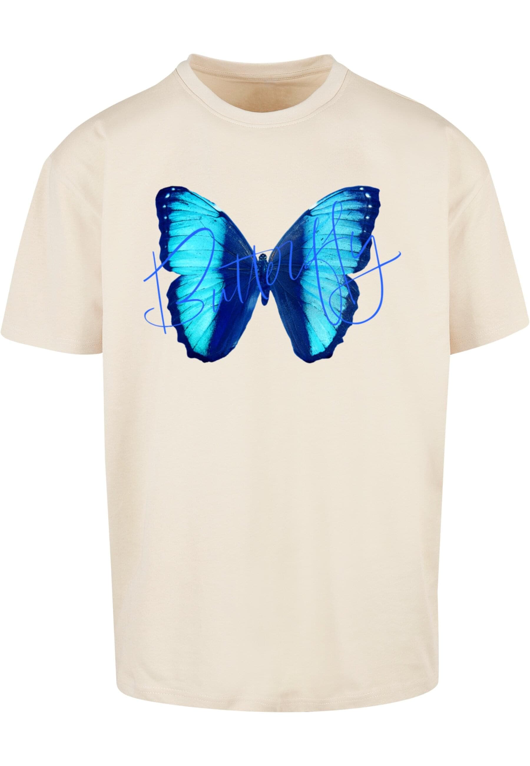 Merchcode T-Shirt "Merchcode Herren Butterfly Blue Heavy Oversized Tee" 1 S günstig online kaufen