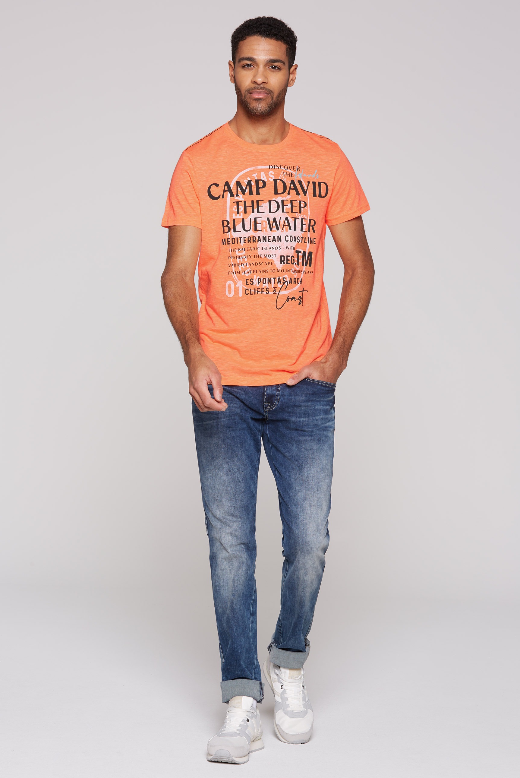 CAMP DAVID Rundhalsshirt, mit Baumwolle