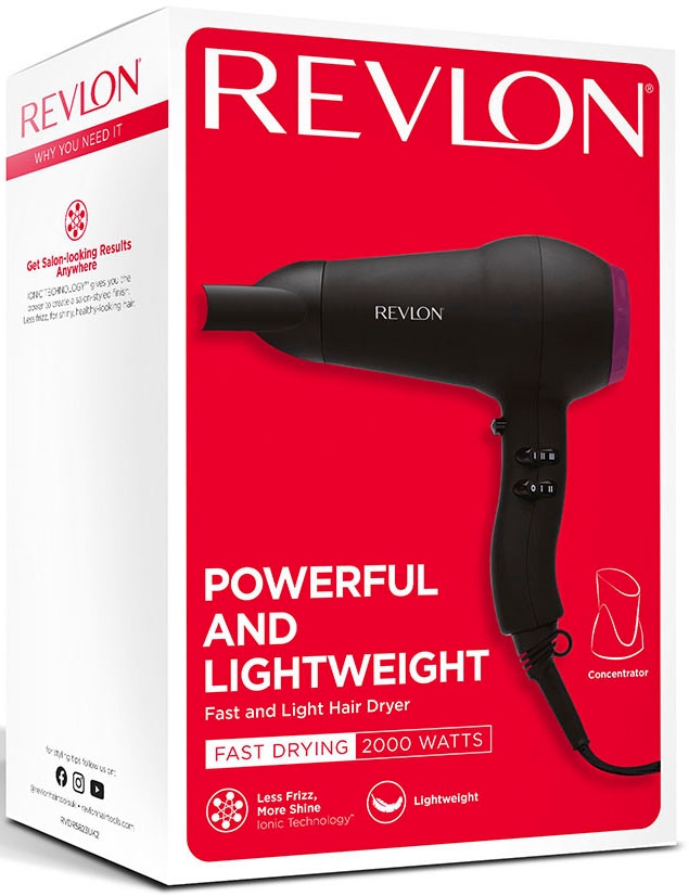 Revlon Haartrockner »RVDR5823 Fast & Light Haartrockner, 2000W«, 2000 W, 1 Aufsätze, Fast & Light Haartrockner, 2000W