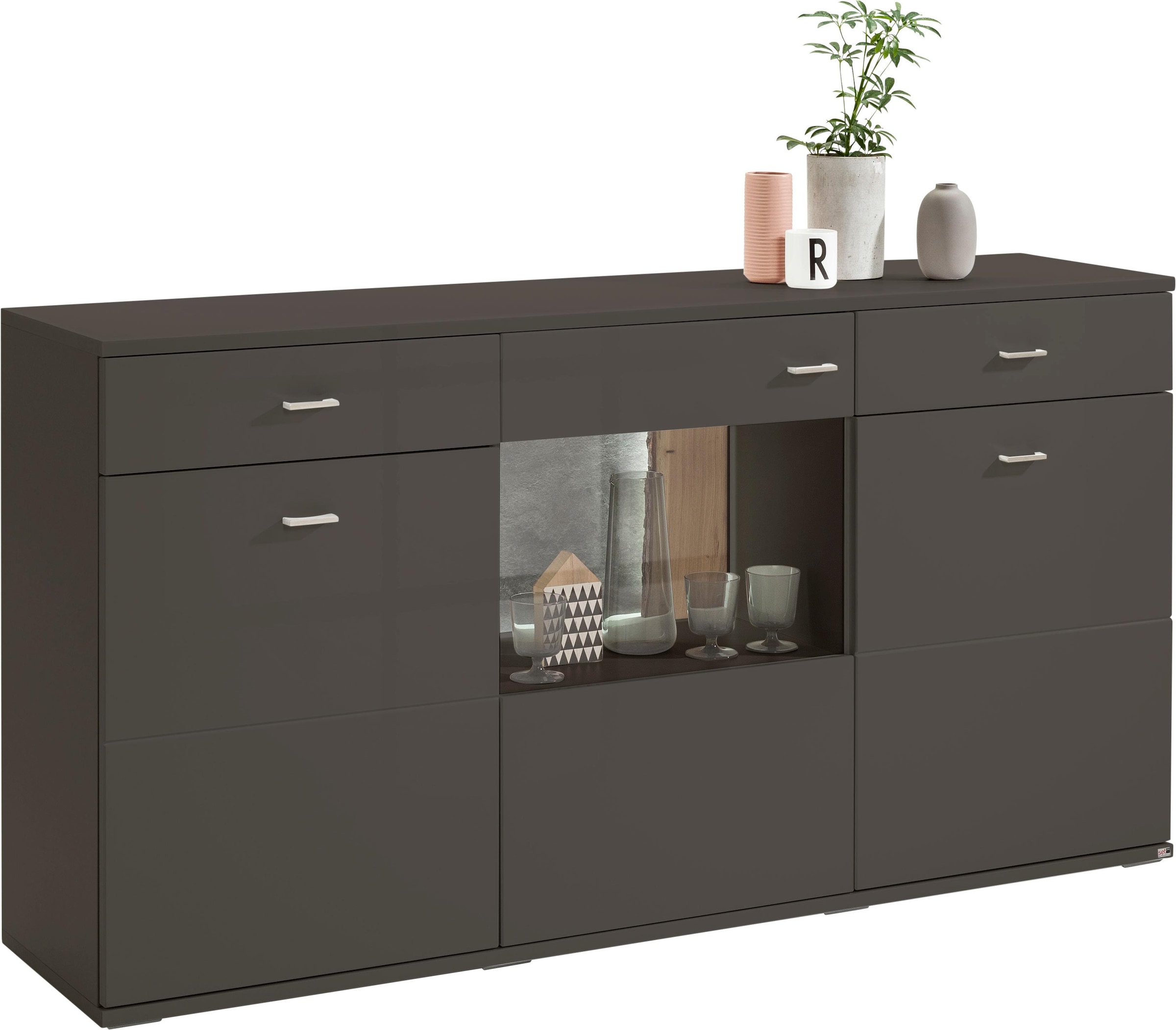 set one by Musterring Sideboard »TACOMA«, Typ 53, Breite 180 cm, mit getönter Glastür