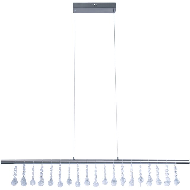 näve LED Pendelleuchte »Nobilis«, 1 flammig-flammig, Hängeleuchte, dimmbar,  warmweiß, L: 100cm, satin-nickel | BAUR