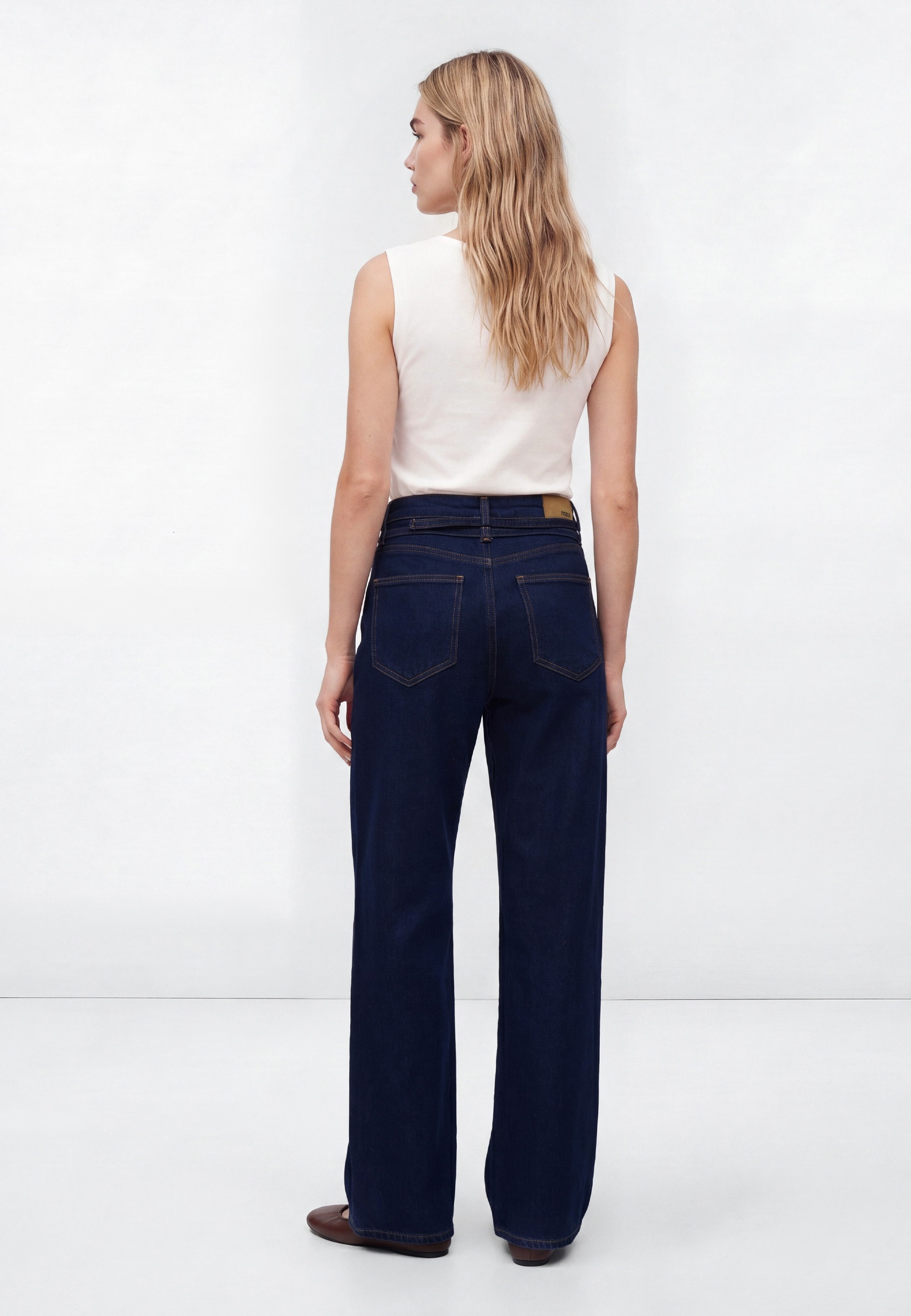 Mavi Weite Jeans »MALIBU W/Belt« Loose Wide Leg Jeans