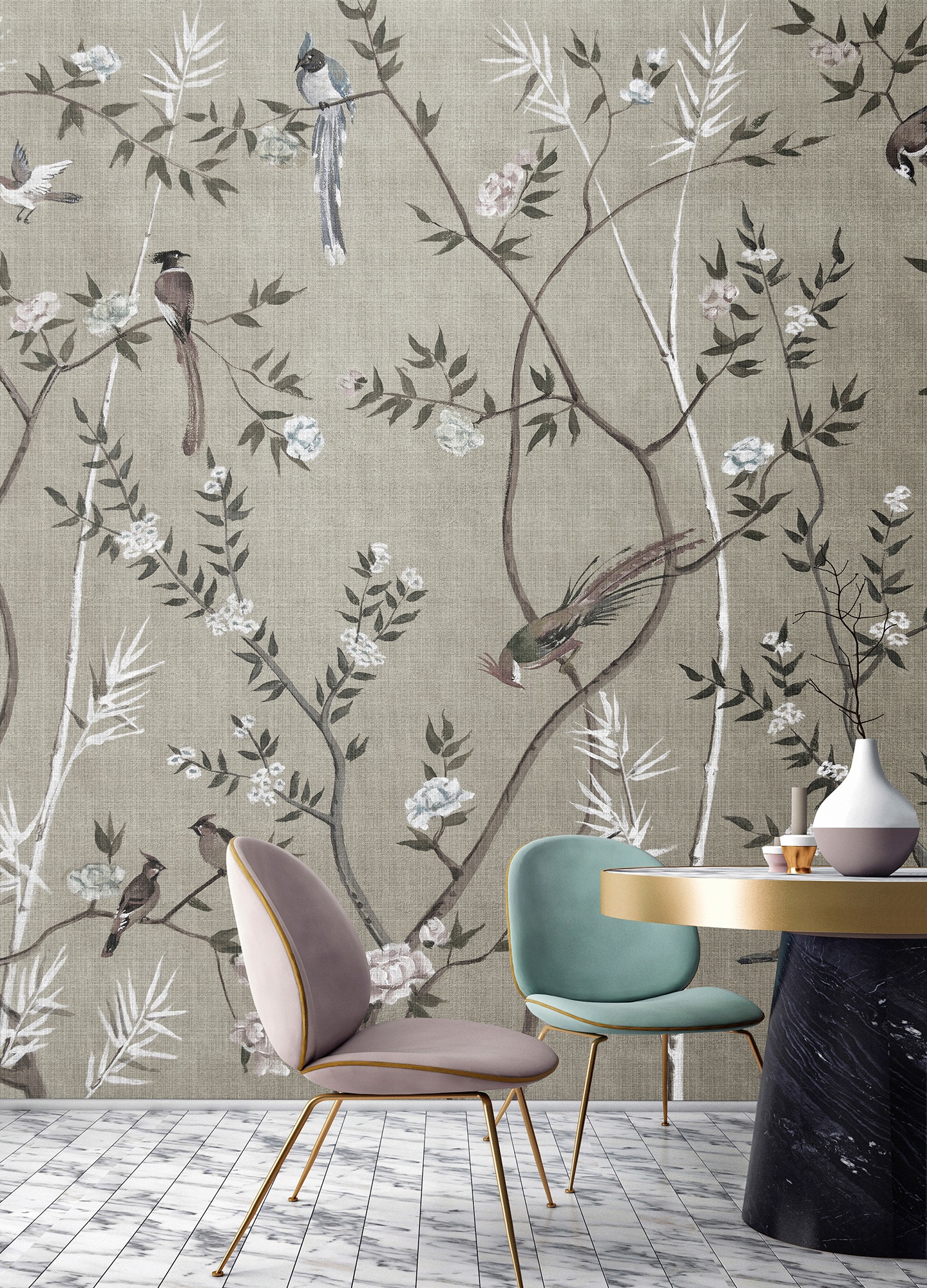 living walls Fototapete "Walls by Patel Tea Room" glatt Vlies, Wand günstig online kaufen