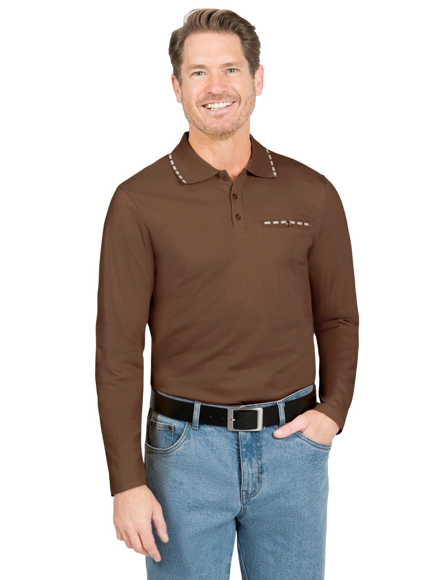 Langarm-Poloshirt »Langarm-Shirt«, (1 tlg.)