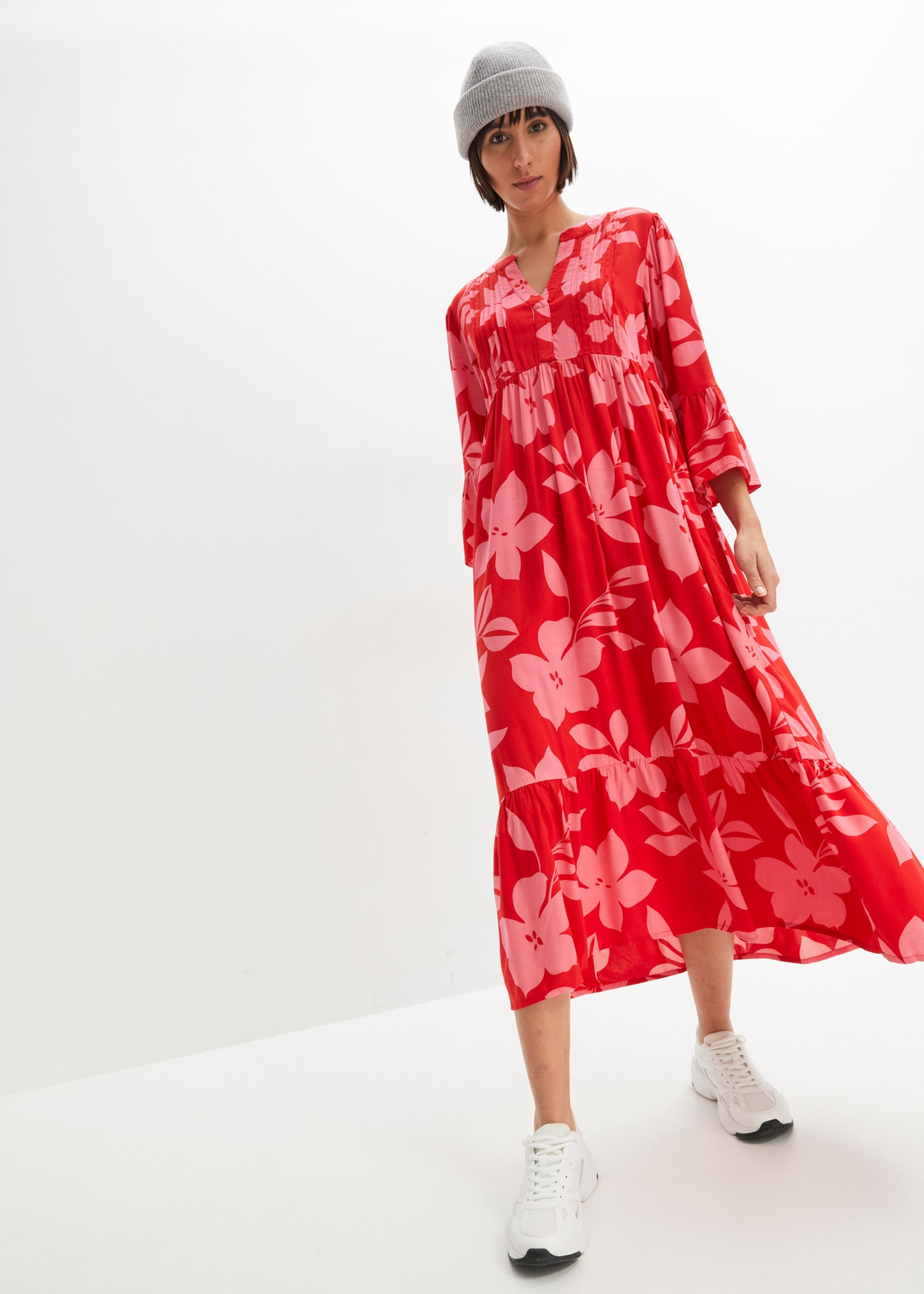 bonprix Maxikleid »Maxikleid aus fließender Viskose« Maxikleid aus fließender Viskose