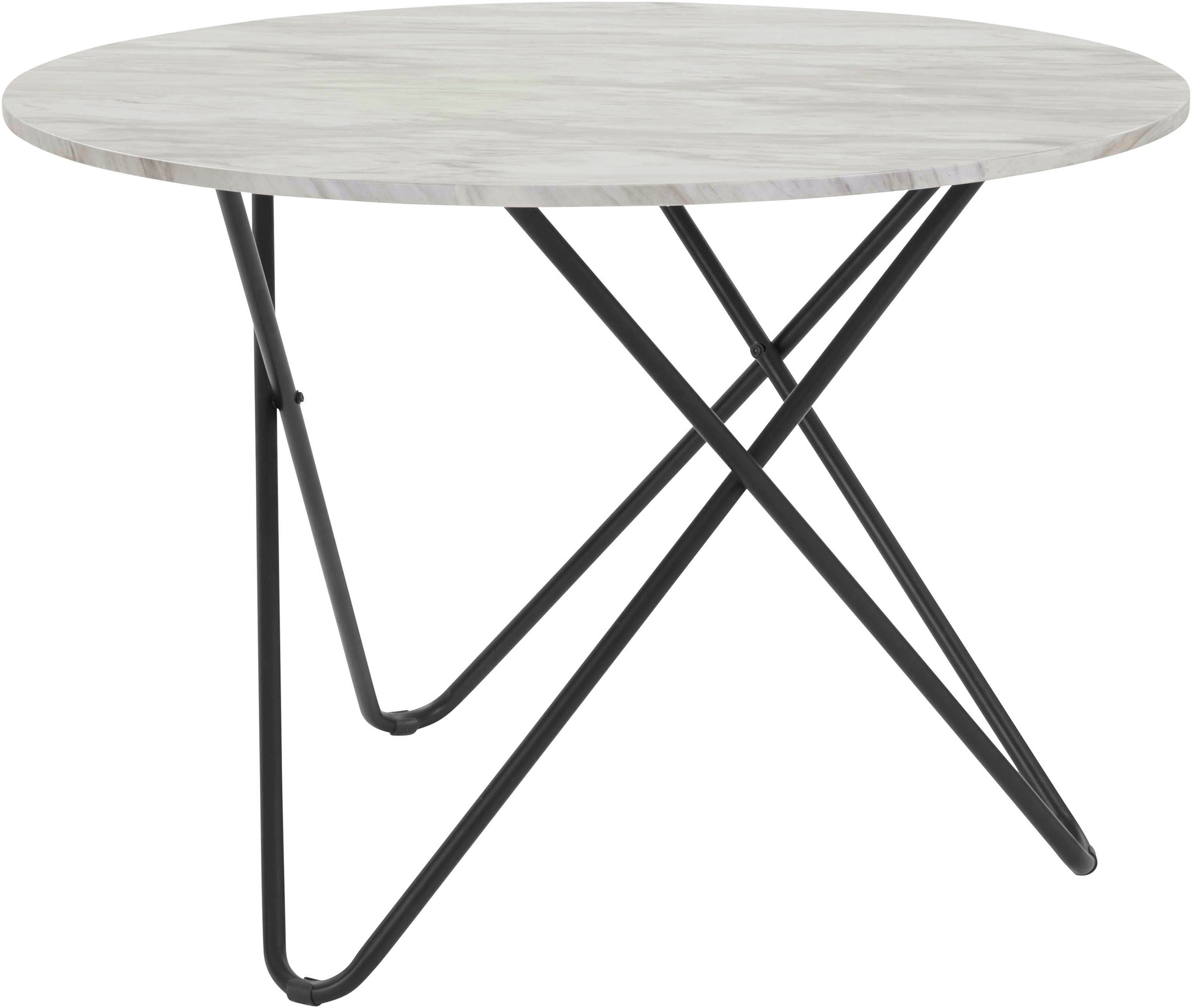 Essgruppe INOSIGN "Emmajonas", schwarz-weiß (weiß, schwarz), Samtoptik, Sitzmöbel-Sets, Essgruppe, moderner runder Tisch in Marmoroptik 2