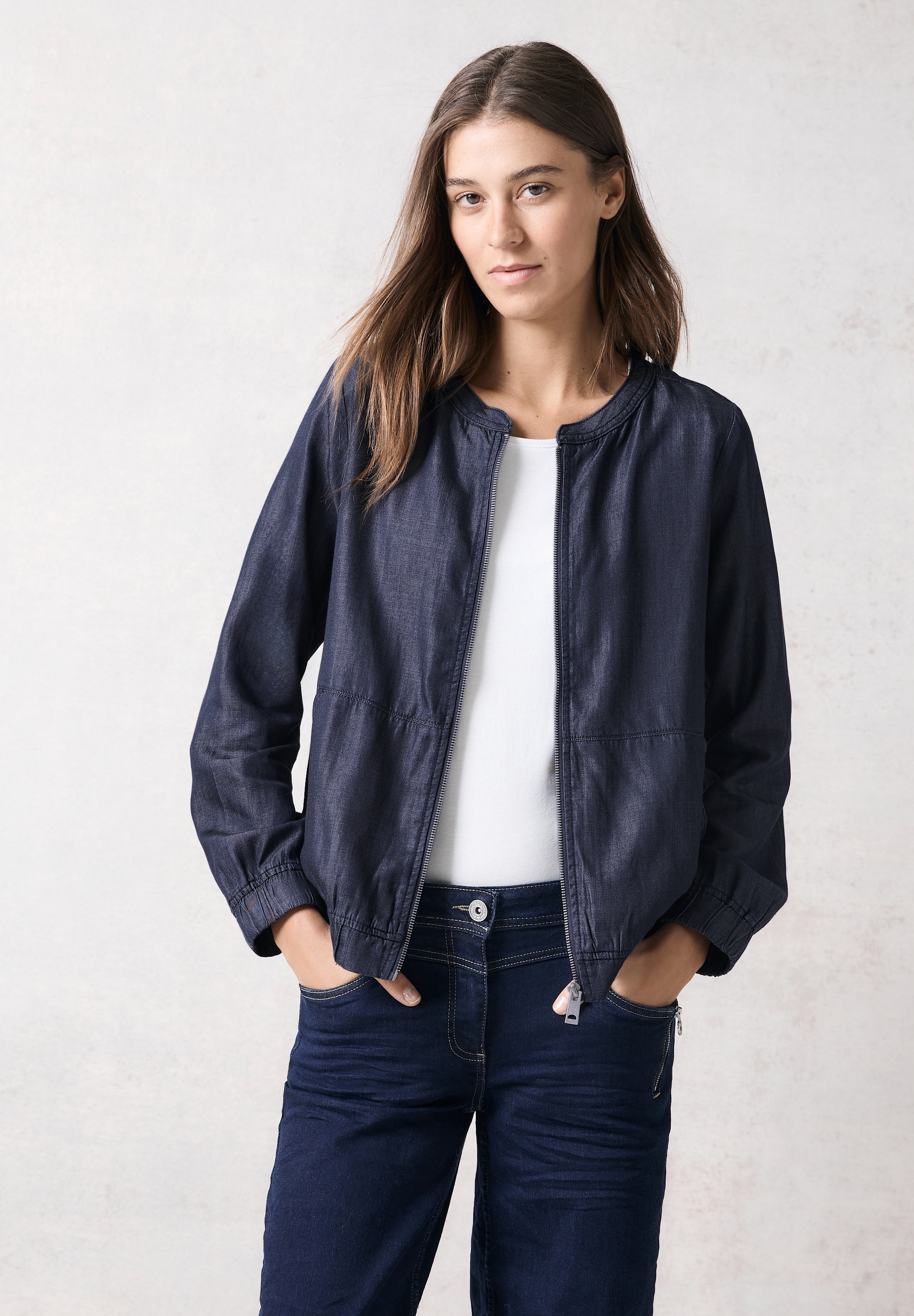 Blouson, im Denim-Look