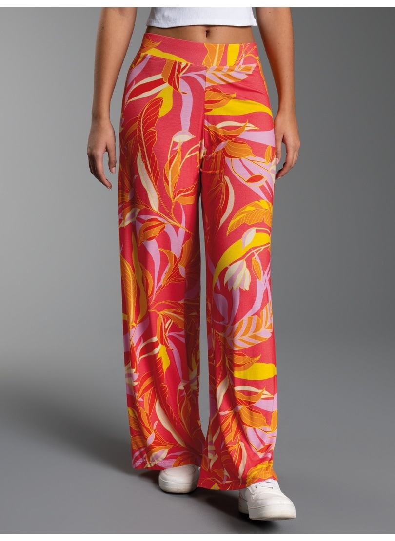 Trigema Jerseyhose »TRIGEMA Leichte Hose mit Allover-Muster "Aloha"«