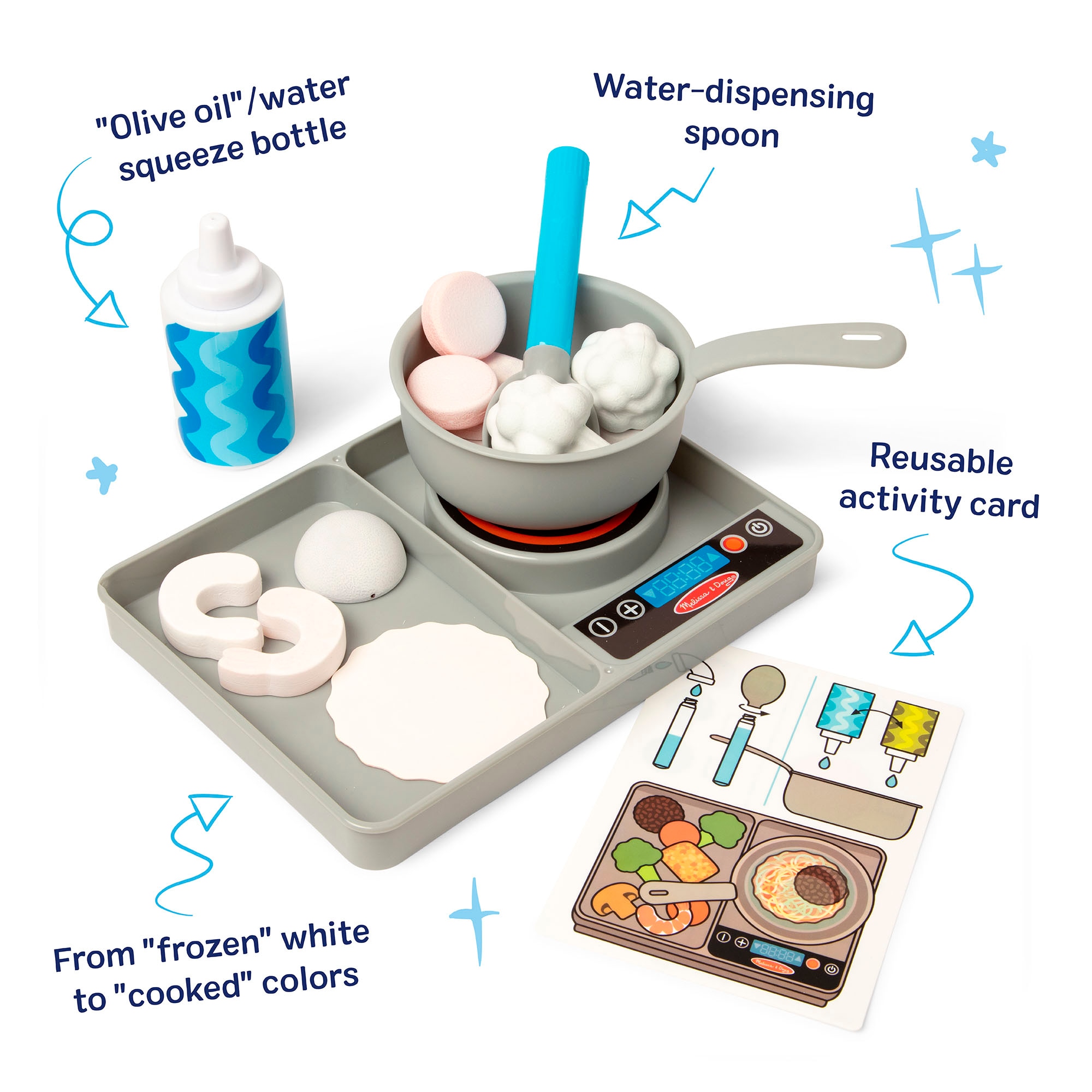 Spin Master Kinder-Küchenset »Melissa & Doug Water WOW«, mit Farbwechseleffekt