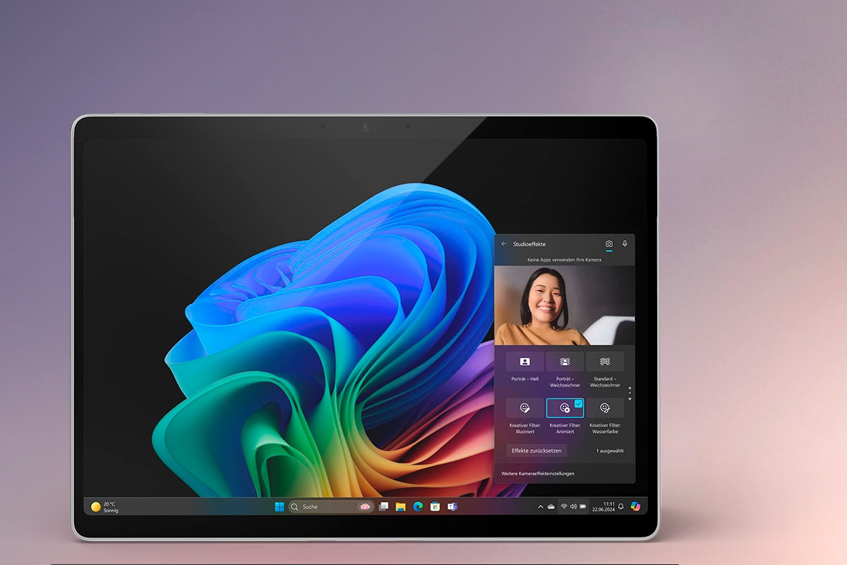 Microsoft Convertible Notebook »Surface Pro, Copilot+ PC, 13" Touch-Display, 16 GB RAM, 11. Edition«, 33,02 cm, / 13 Zoll, Snapdragon, X Elite, Adreno, 1000 GB SSD, OLED-Display