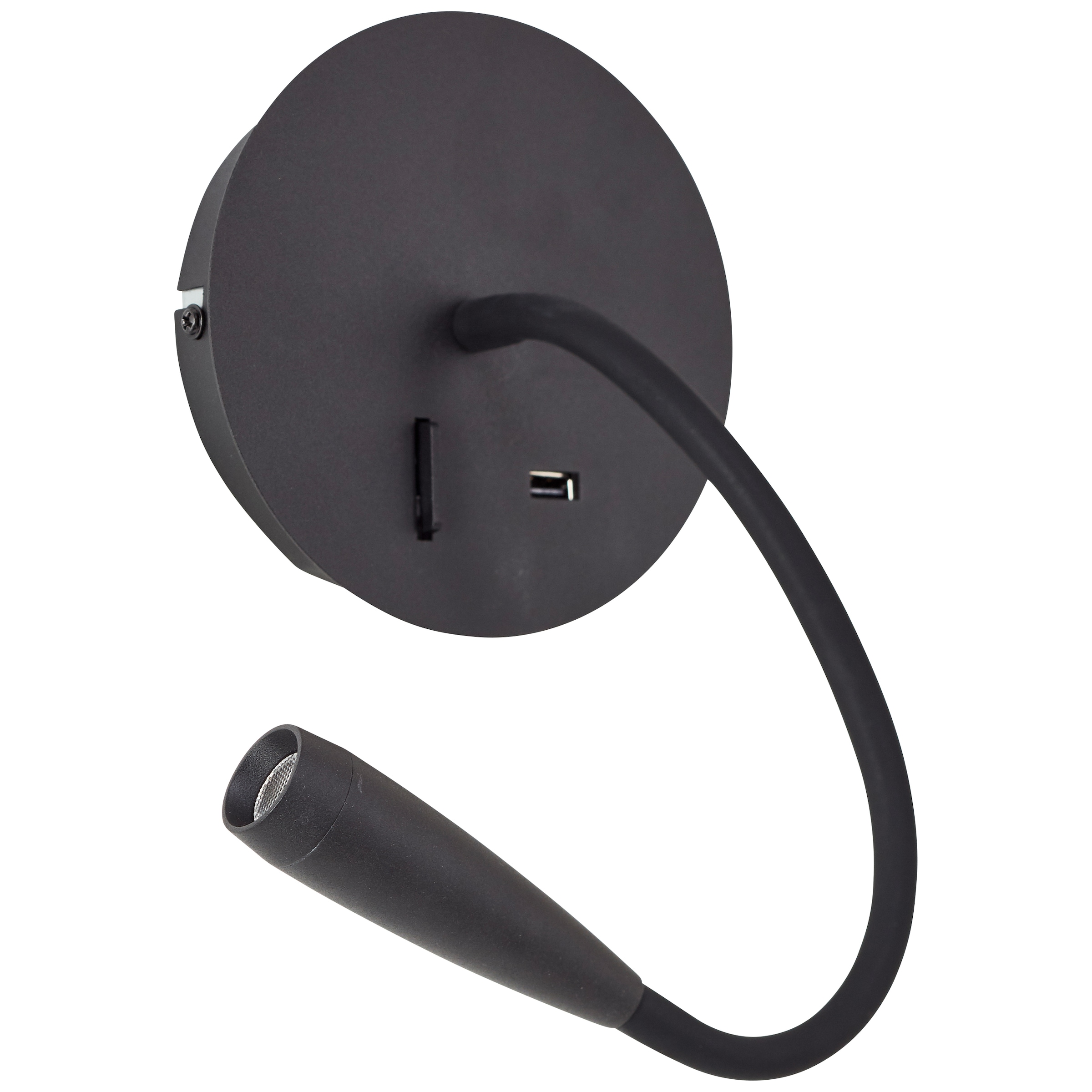 BAUR Lesearm, | K, Wandstrahler 170 USB-Anschluss, flexibler LED 3000 lm, »Jutta«, Brilliant schwarz