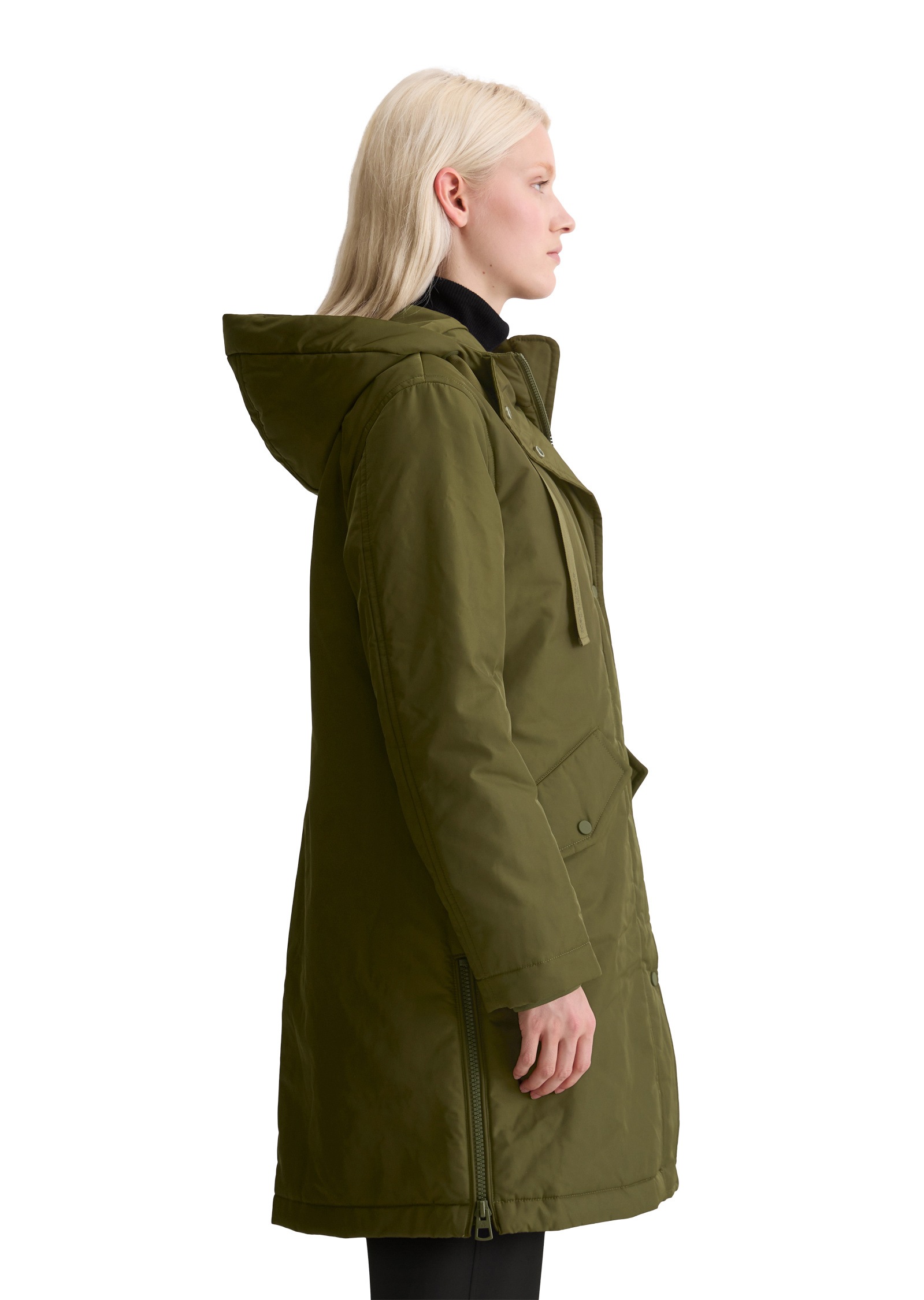 Marc O'Polo Outdoorjacke »aus recyeltem Polyester-Twill WR« ohne Kapuze