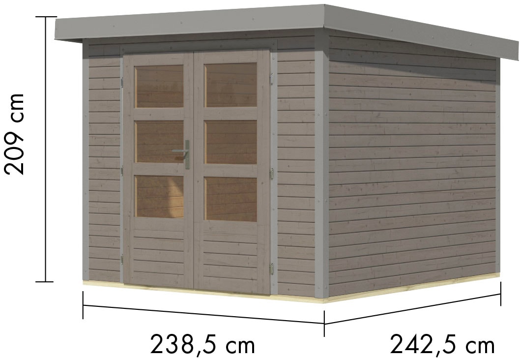 Karibu Gartenhaus »Jupiter 3,5 D«, in verschiedenen Farben