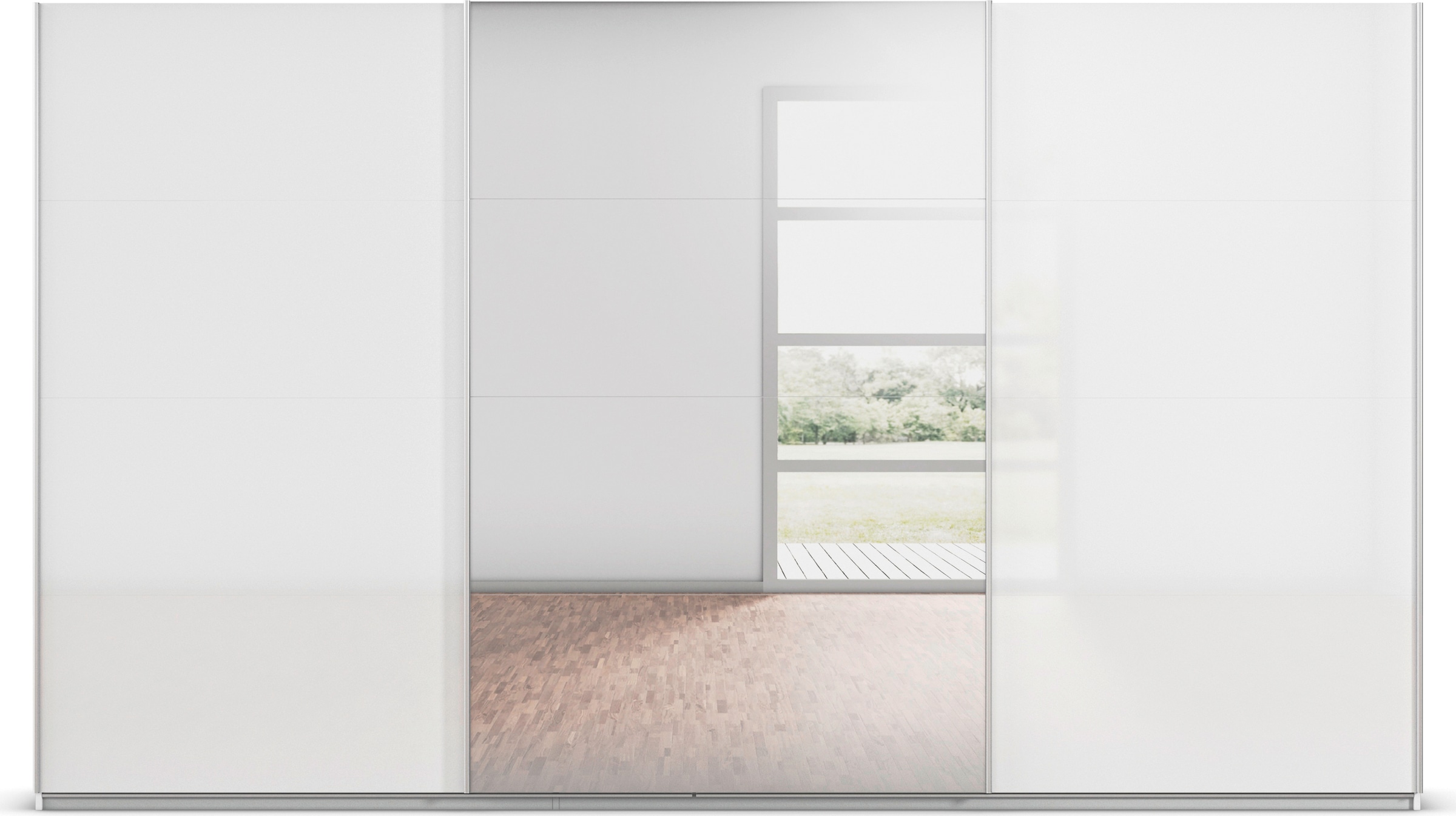 rauch Schwebetürenschrank »Kleiderschrank Schrank Garderobe AGORDO«, Top Innenausstattung, in 4 Breiten und 2 Höhen MADE IN GERMANY