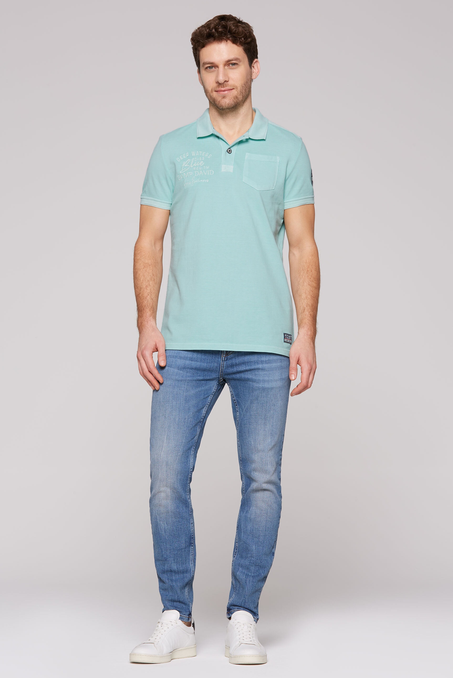 CAMP DAVID Poloshirt, mit Brusttasche