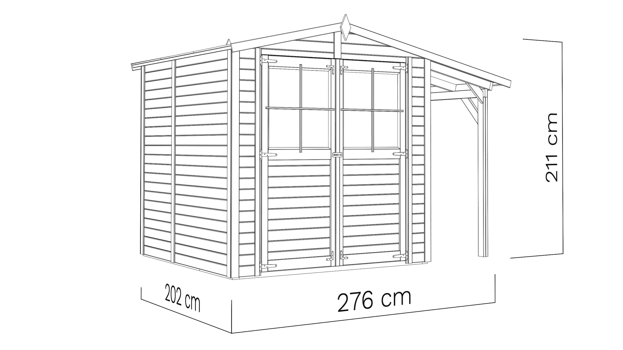 KONIFERA Gartenhaus »Tonio 2 Plus«