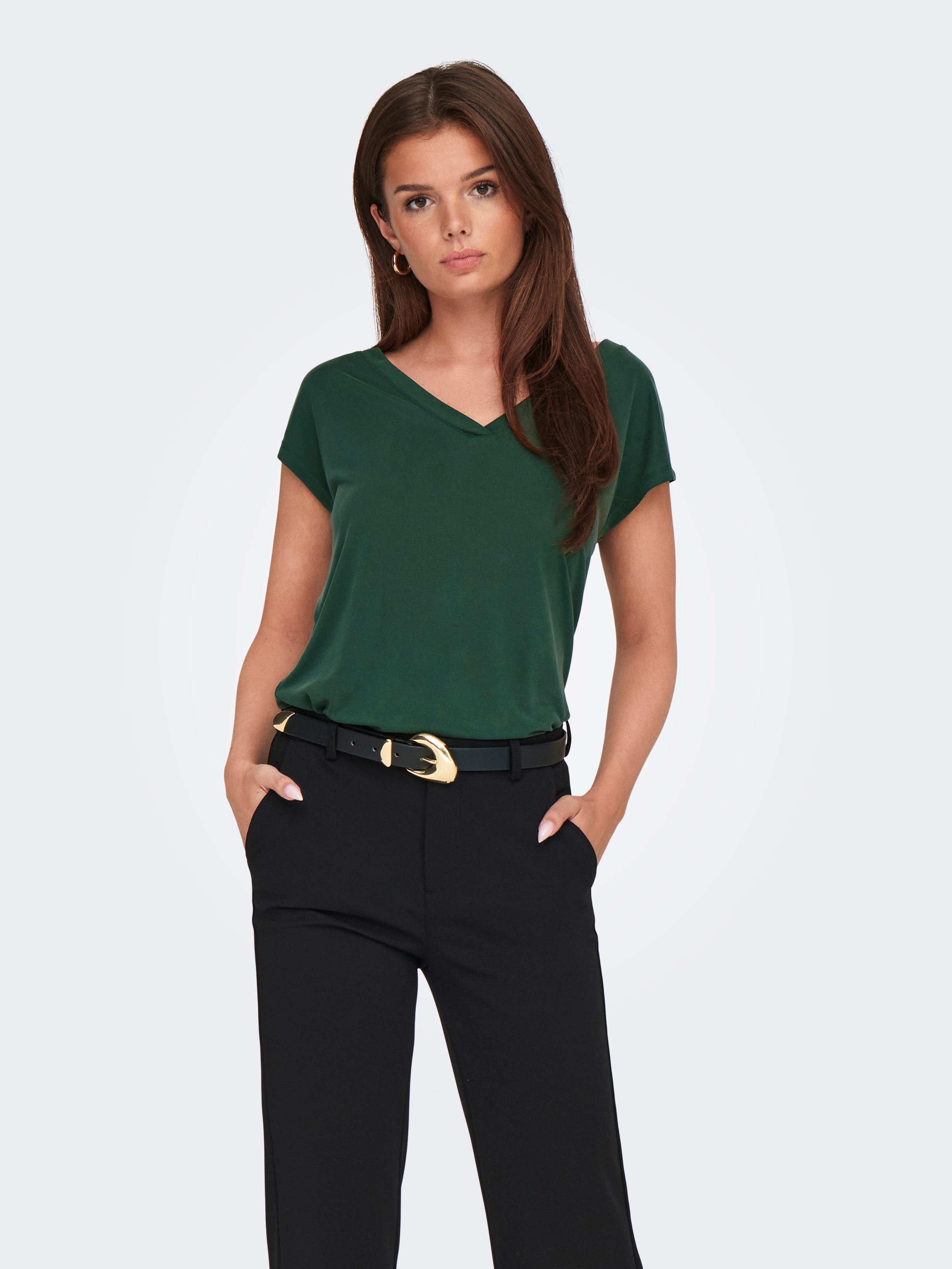 ONLY V-Shirt "ONLFREE S/S MOD.V-NECK TOP JRS NOOS" günstig online kaufen