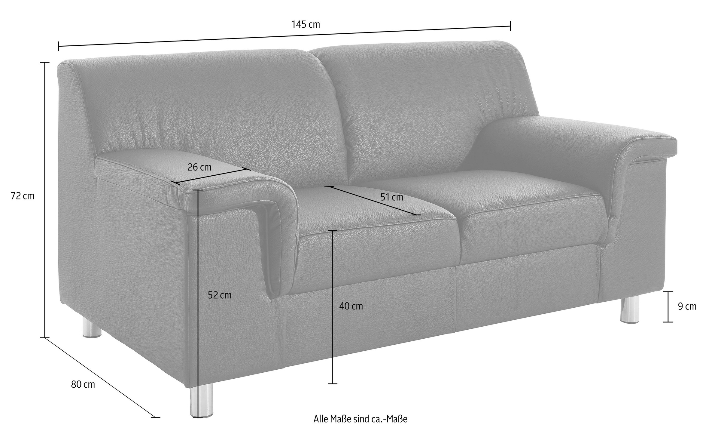 INOSIGN 1,5-Sitzer "Jamie, Sofa mit kompakten Stellmaßen für kleine Räume, günstig online kaufen