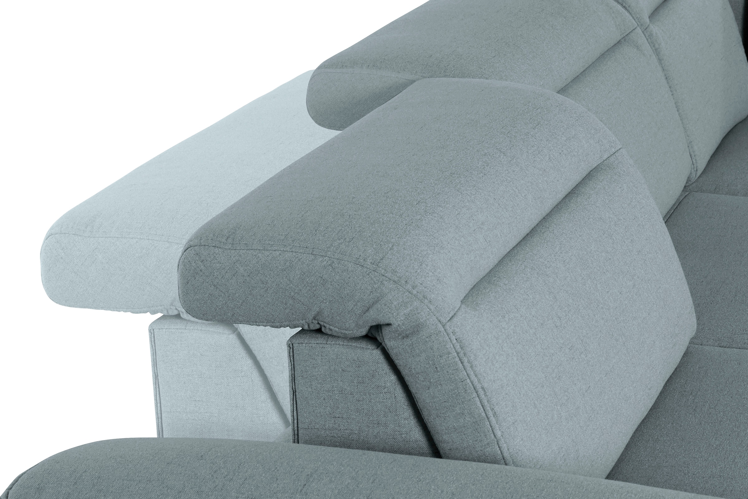 sit&more Ecksofa »Percy L-Form«, 12 cm Fußhöhe, Sitztiefenverstellung, wahlweise in 2 Fußfarben