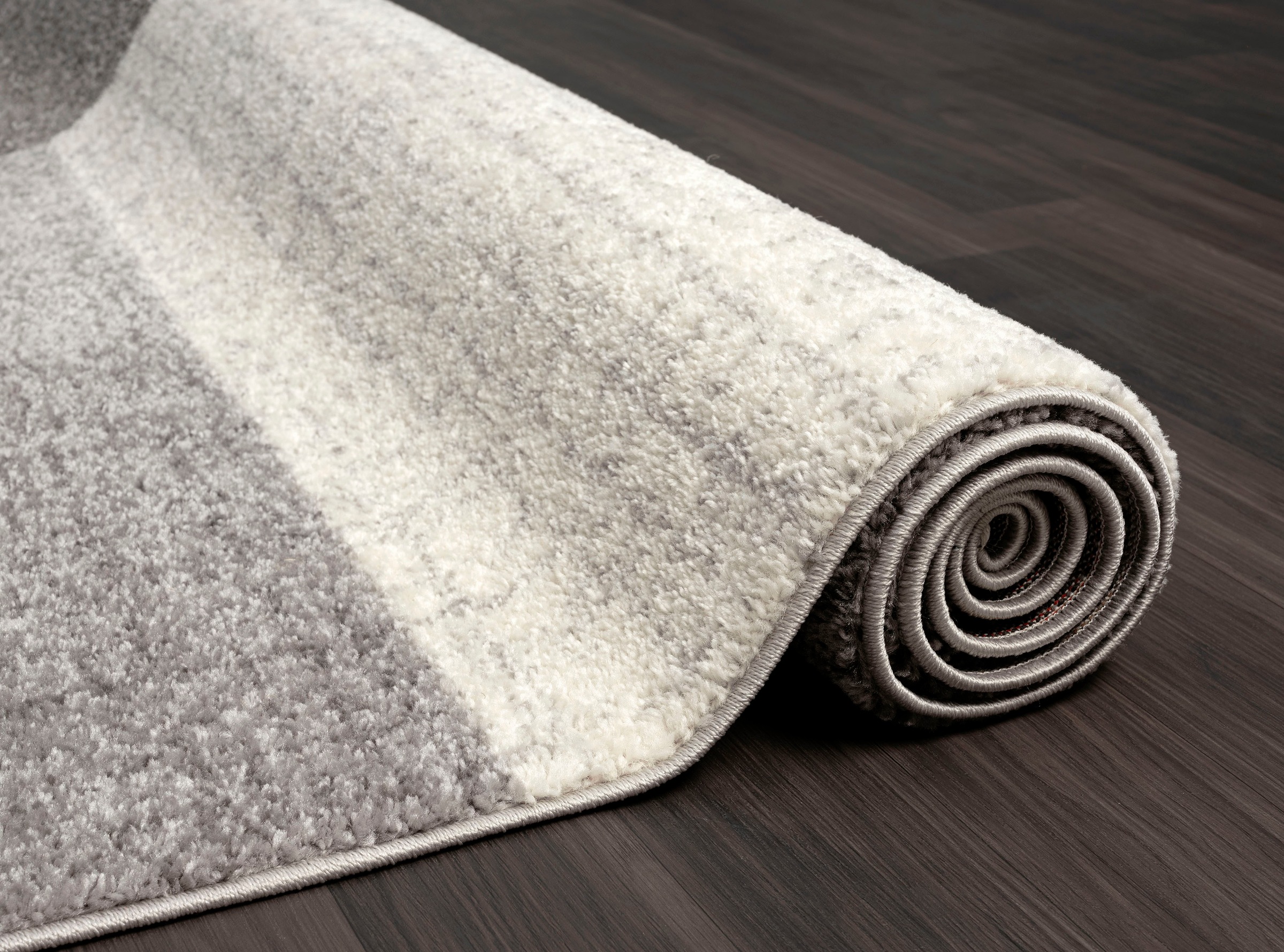 Teppich MERINOS "Thales 6101", grau, B:120cm H:10mm L:160cm, Polyester, Teppiche, Teppich, Kurzflorteppich mit Konturenschnitt, Wohnzimmer 3