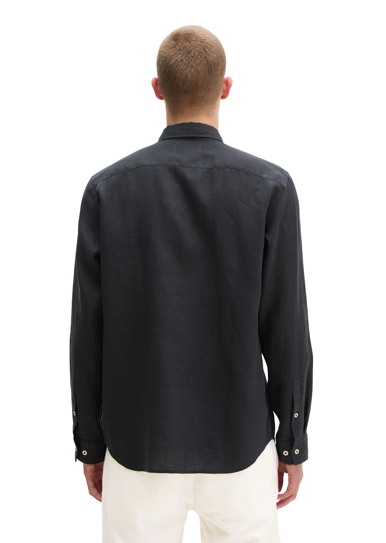 Marc O'Polo Men's Linen Shirt Black XL 2