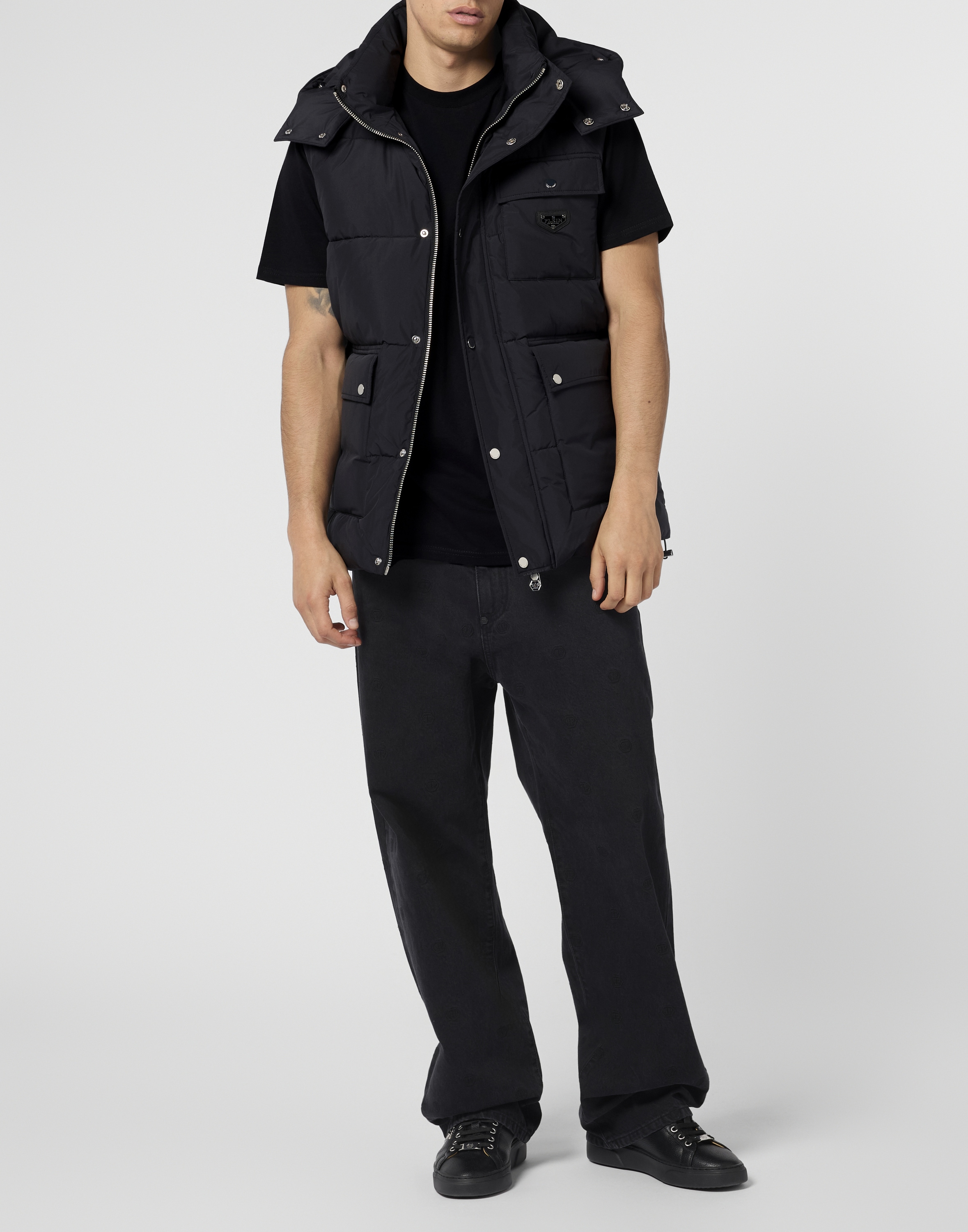 PHILIPP PLEIN Steppjacke »Nylon Puffer Vest Gothic Plein«