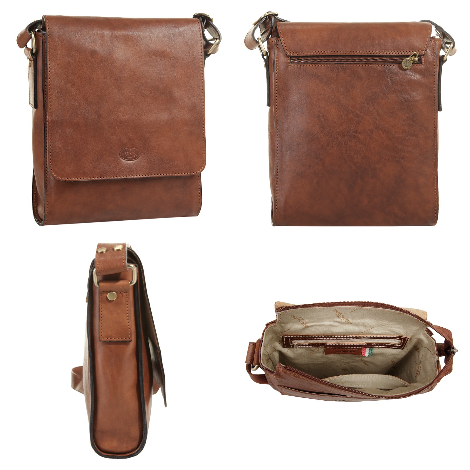 Piké Umhängetasche echt Leder, Made in Italy günstig online kaufen