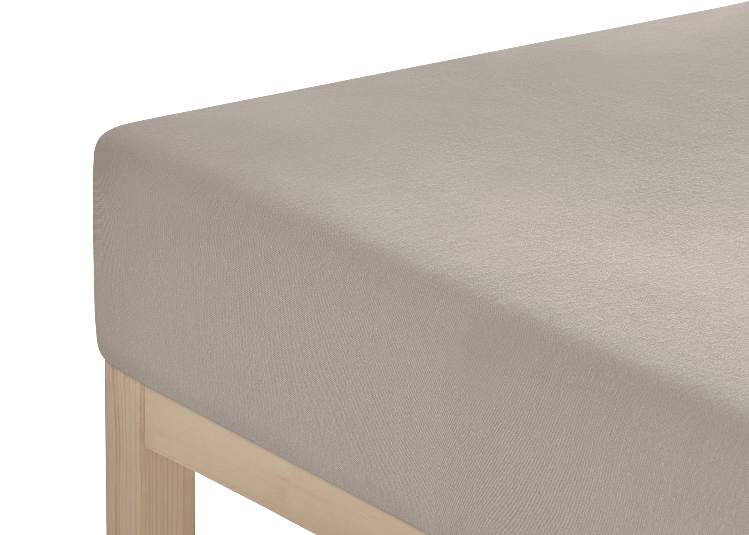 my home Spannbettlaken »Litschi«, für Topper auf Boxspringbetten geeignet, Bettlaken aus 100% reiner Baumwolle, Topper Spannbettlaken aus Jersey mit Gummizug, Made in Green zertifiziert