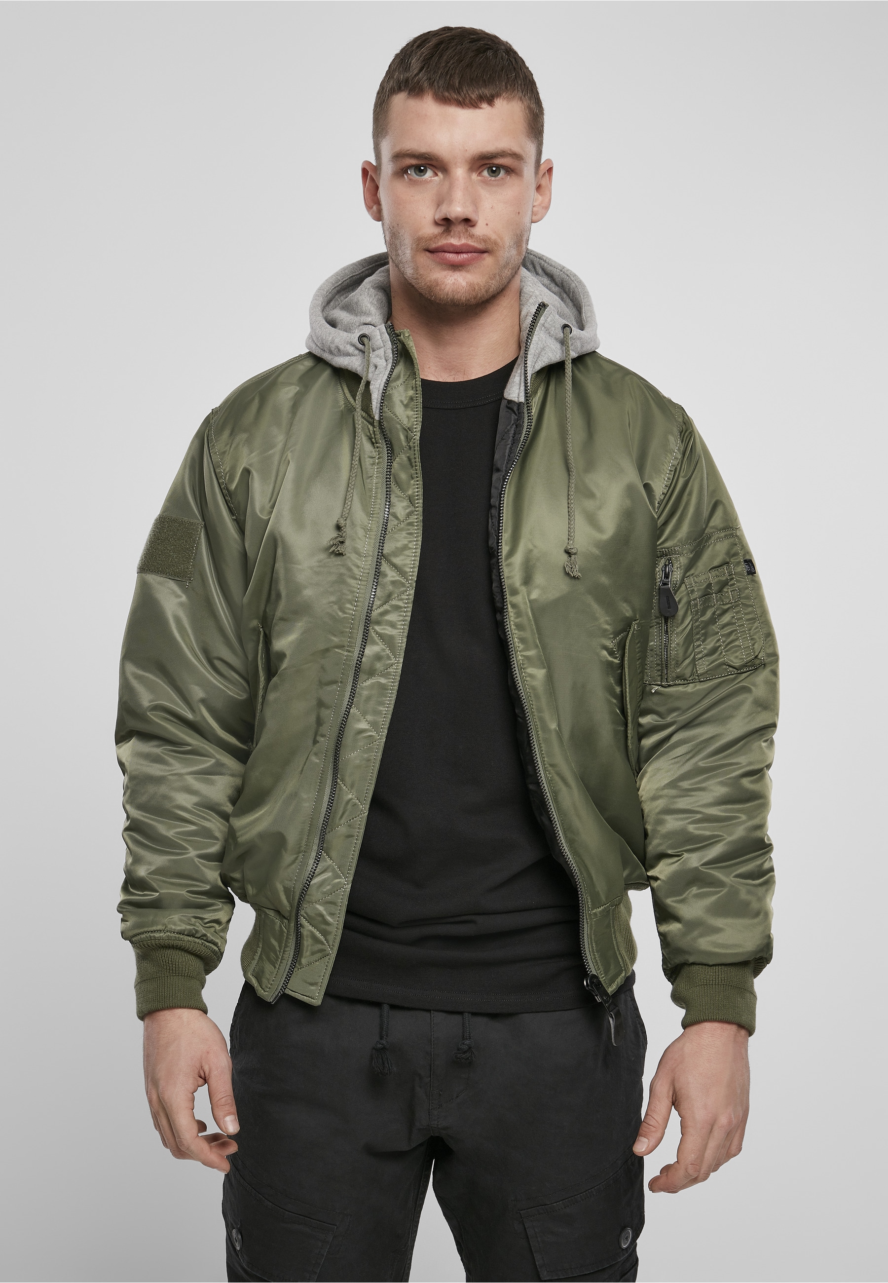 Brandit Anorak »Brandit Herren Hooded MA1 Bomber Jacket« 1 Stk. tlg. mit Kapuze