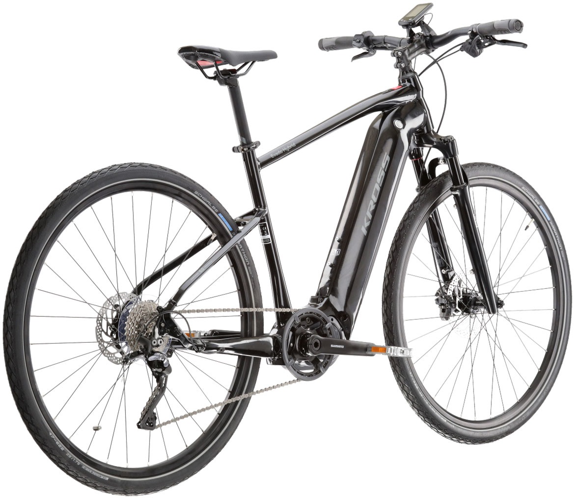 Thumbnail - Kross E-Bike "E-Crossrad Evado Hybrid 6.0 28 Zoll schwarz", 10 Gang, Shimano, DEORE XT T8000, Mittelmotor 250 W, Pedelec...
