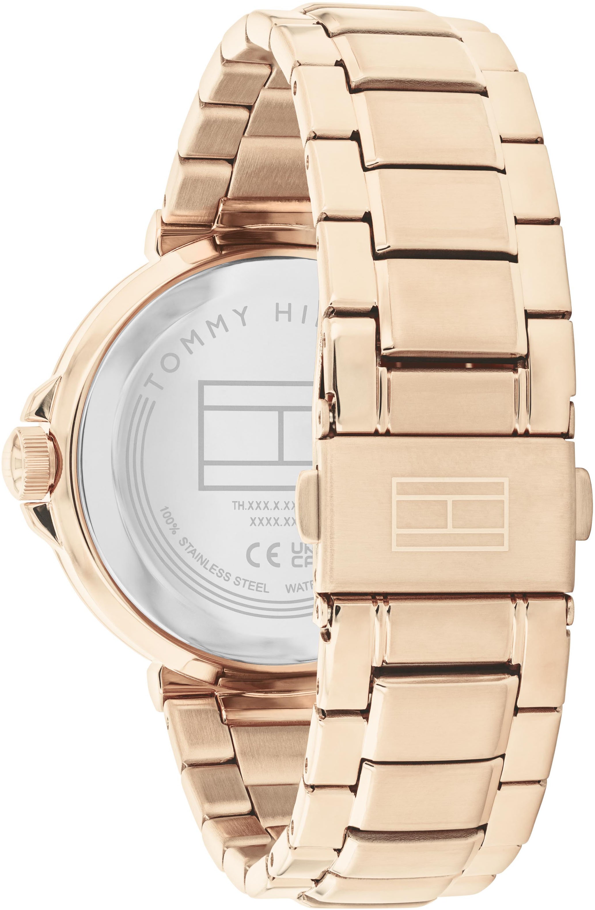 Tommy Hilfiger Multifunktionsuhr »LORI«, Quarzuhr, Armbanduhr, Damenuhr, Edelstahlarmband, Edelstahlarmband