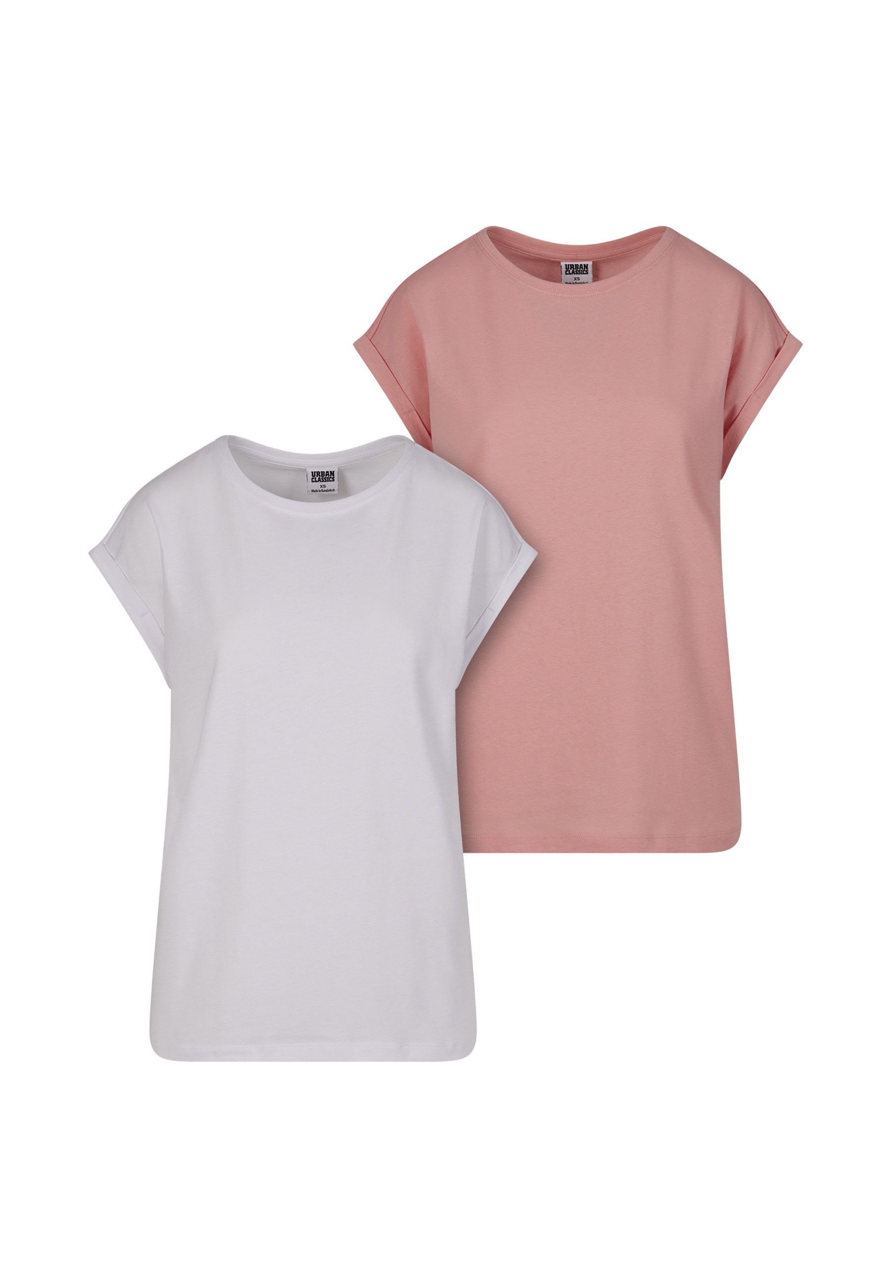 URBAN CLASSICS T-Shirt »Urban Classics Damen Ladies Extended Shoulder Tee 2-Pack« 1