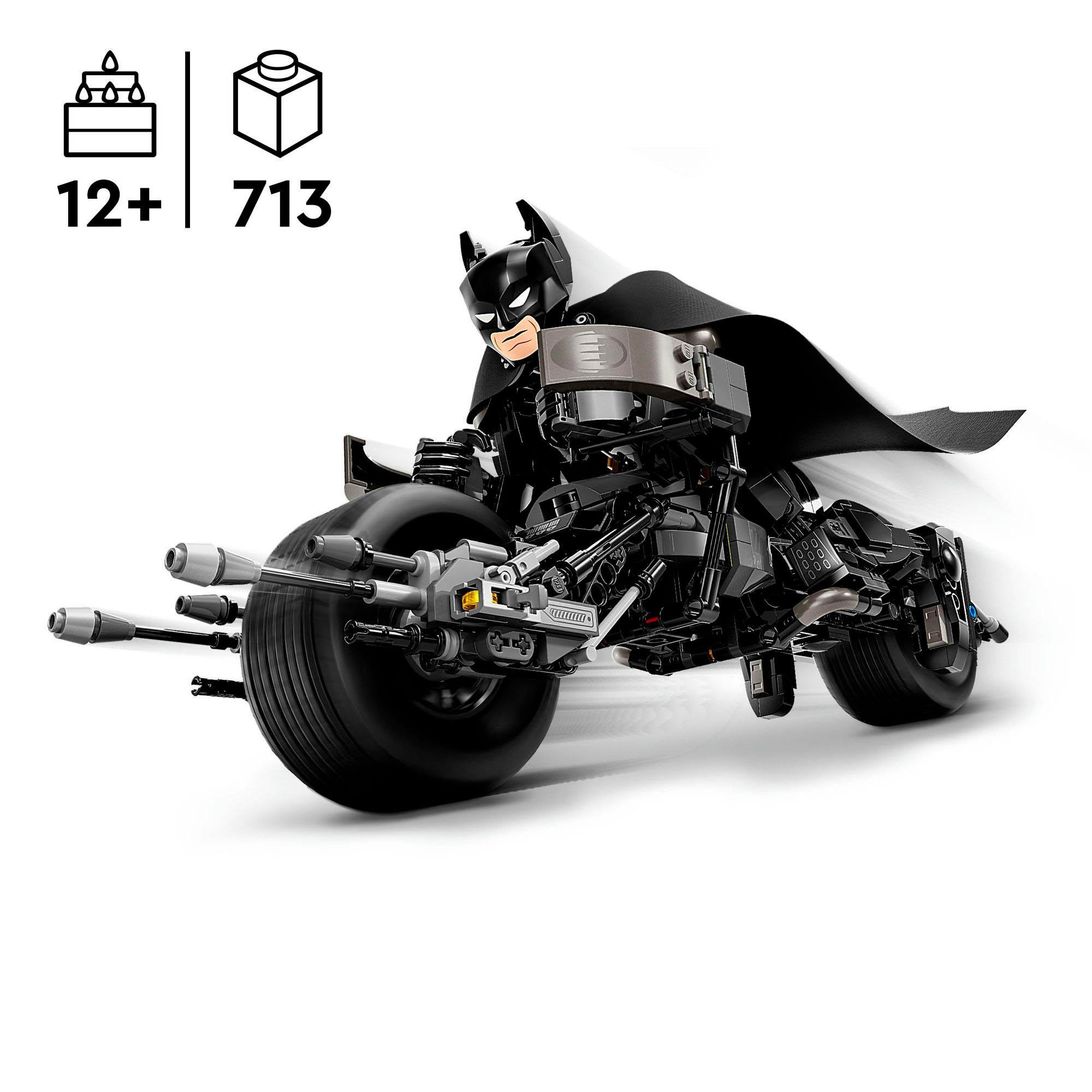 LEGO® Konstruktionsspielsteine »Batman™ Baufigur mit dem Batpod (76273), LEGO Super Heroes«, (713 St.), Made in Europe