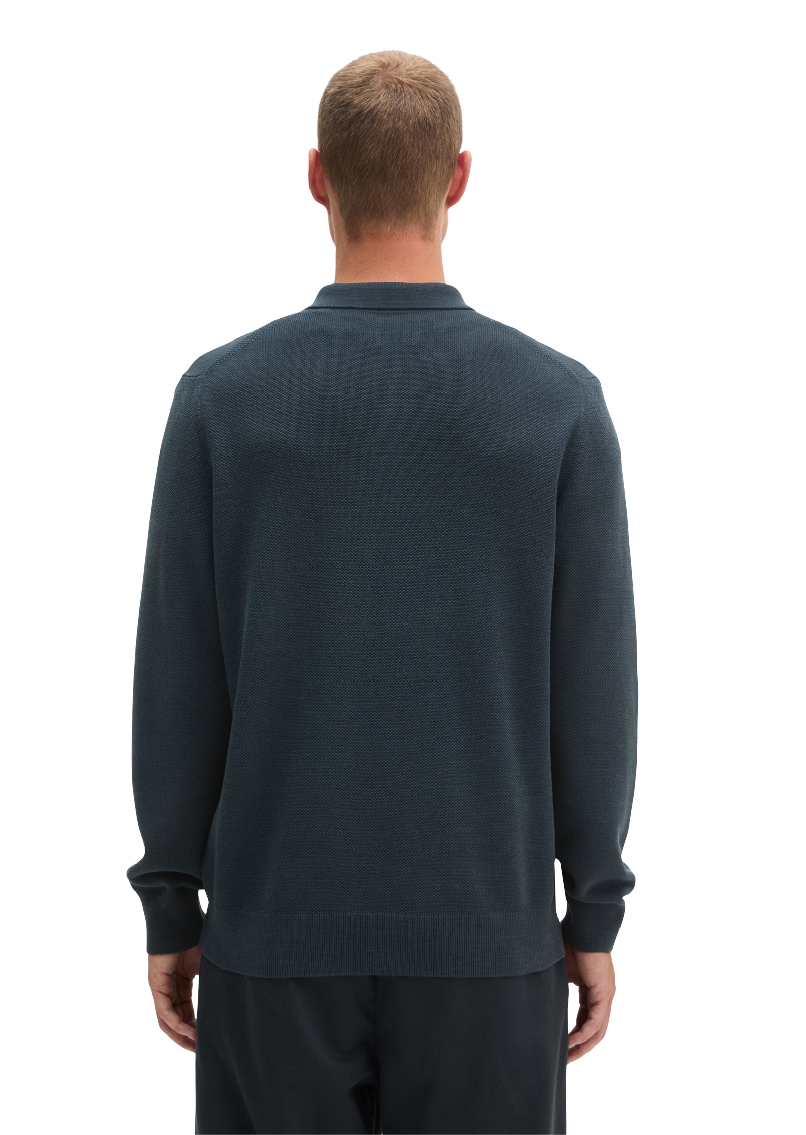 Marc O'Polo Langarm-Poloshirt »aus reiner Bio-Baumwolle«