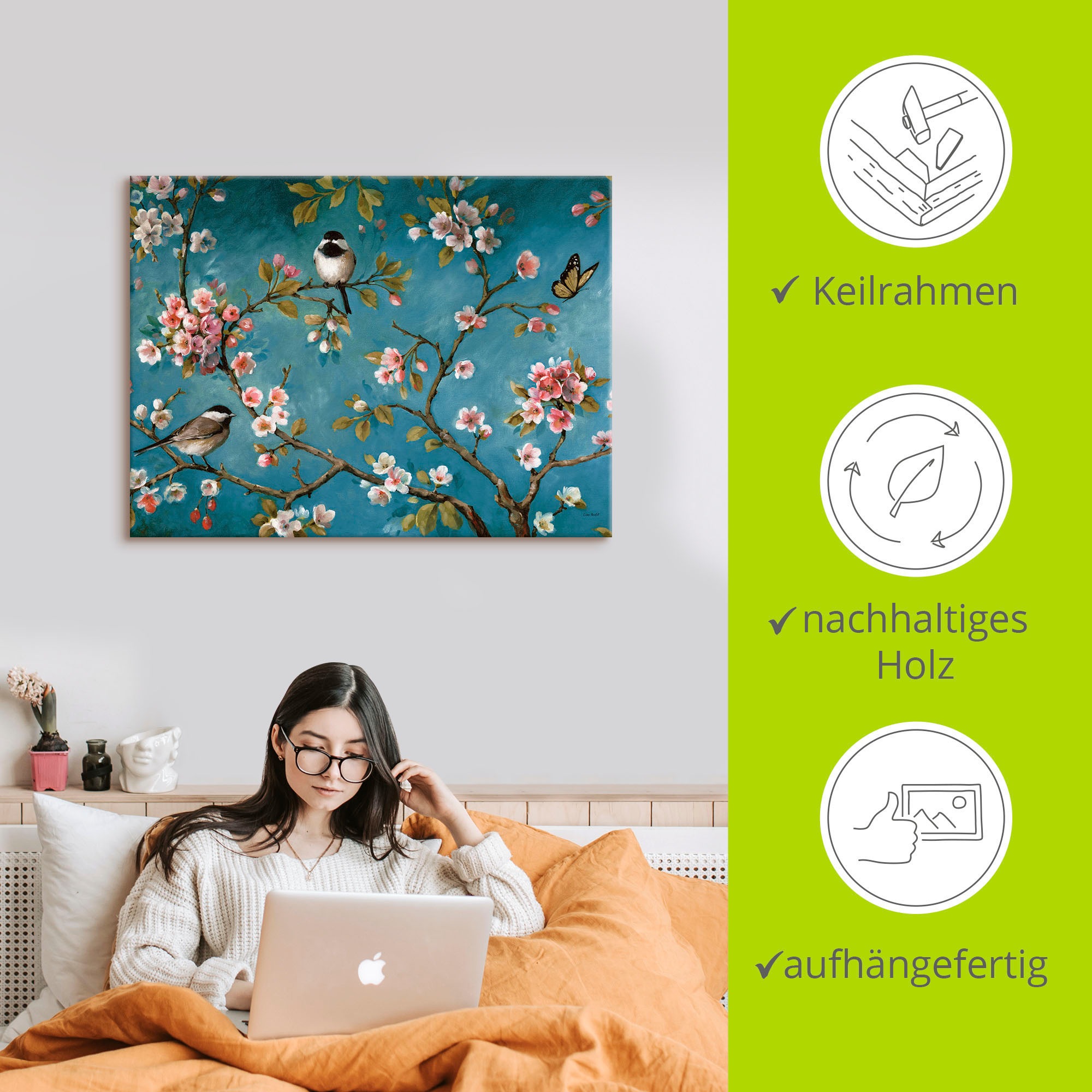 Artland Wandbild »Blüte I«, Blumen, (1 St.), als Leinwandbild, Poster, Wandaufkleber in verschied. Größen