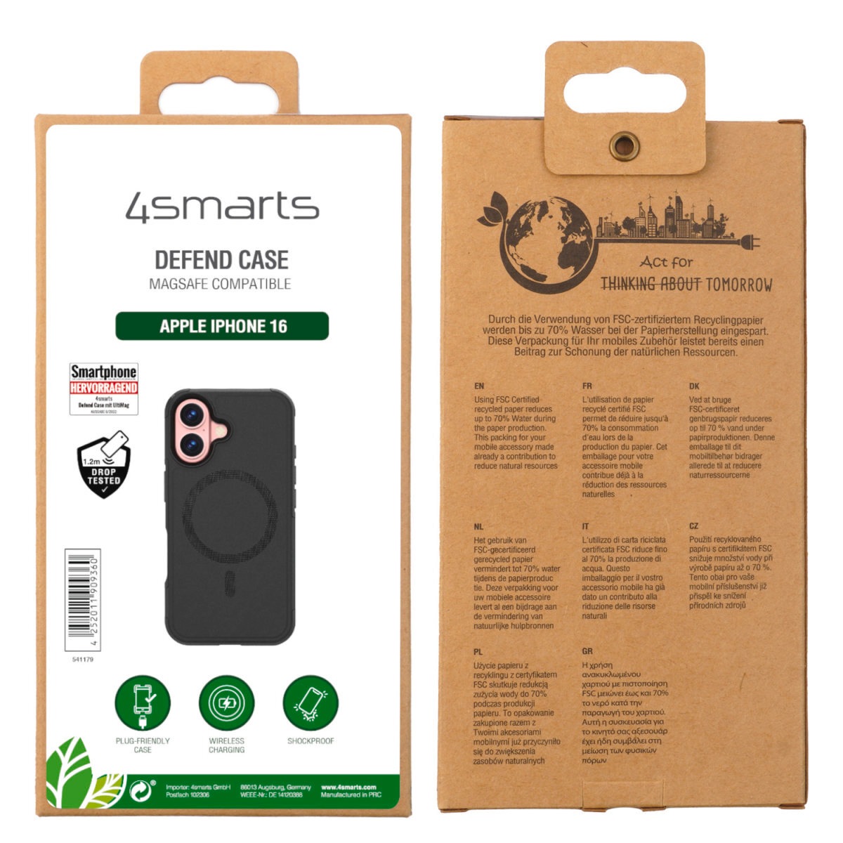 4smarts Handyhülle »Defend Case für Apple iPhone 16«, Backcover, Schutzhülle, Handyschutzhülle, Case, Schutzcase, stoßfest