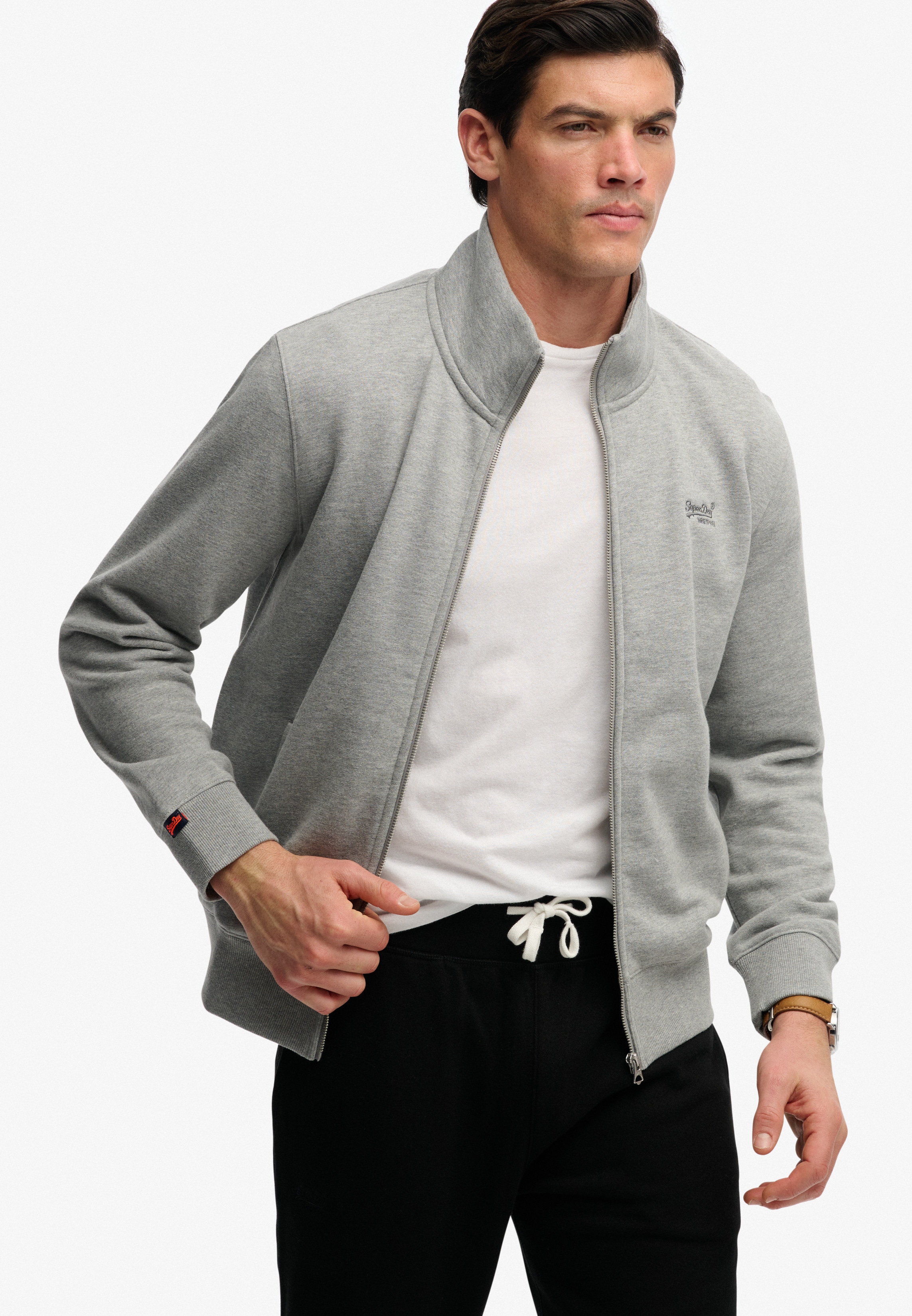 Superdry Sweatshirt "Essential Logo Track Top", Mit Reißverschluss, Aus Baumwolle Und Polyester, Loose Fit