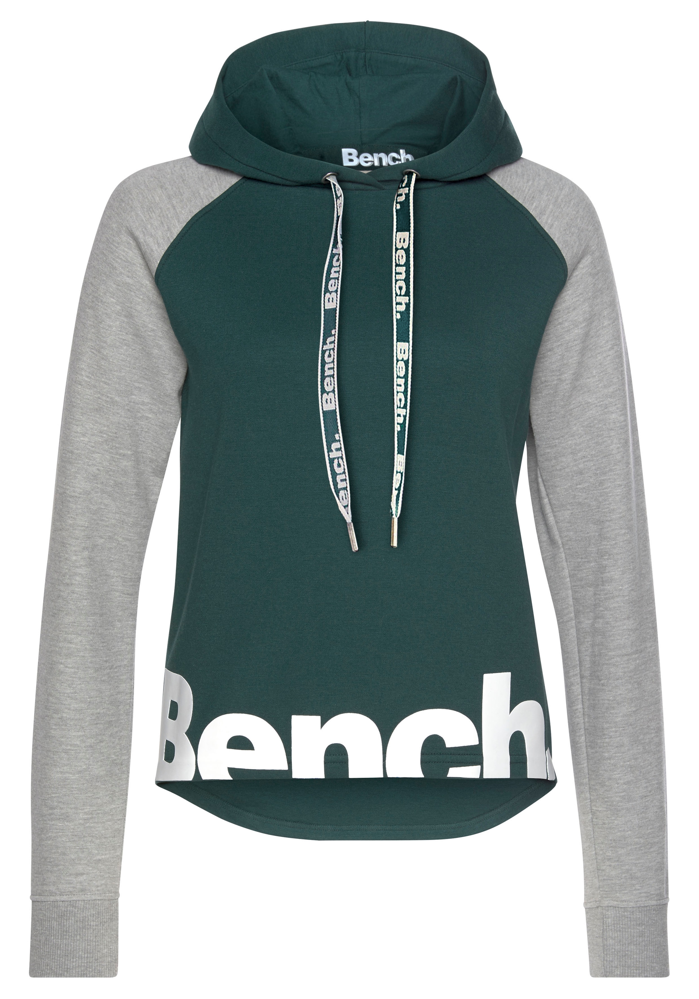 Bench. Loungewear Kapuzensweatshirt, mit farblich abgesetzten Ärmeln und Logodruck, Loungeanzug, Hoodie