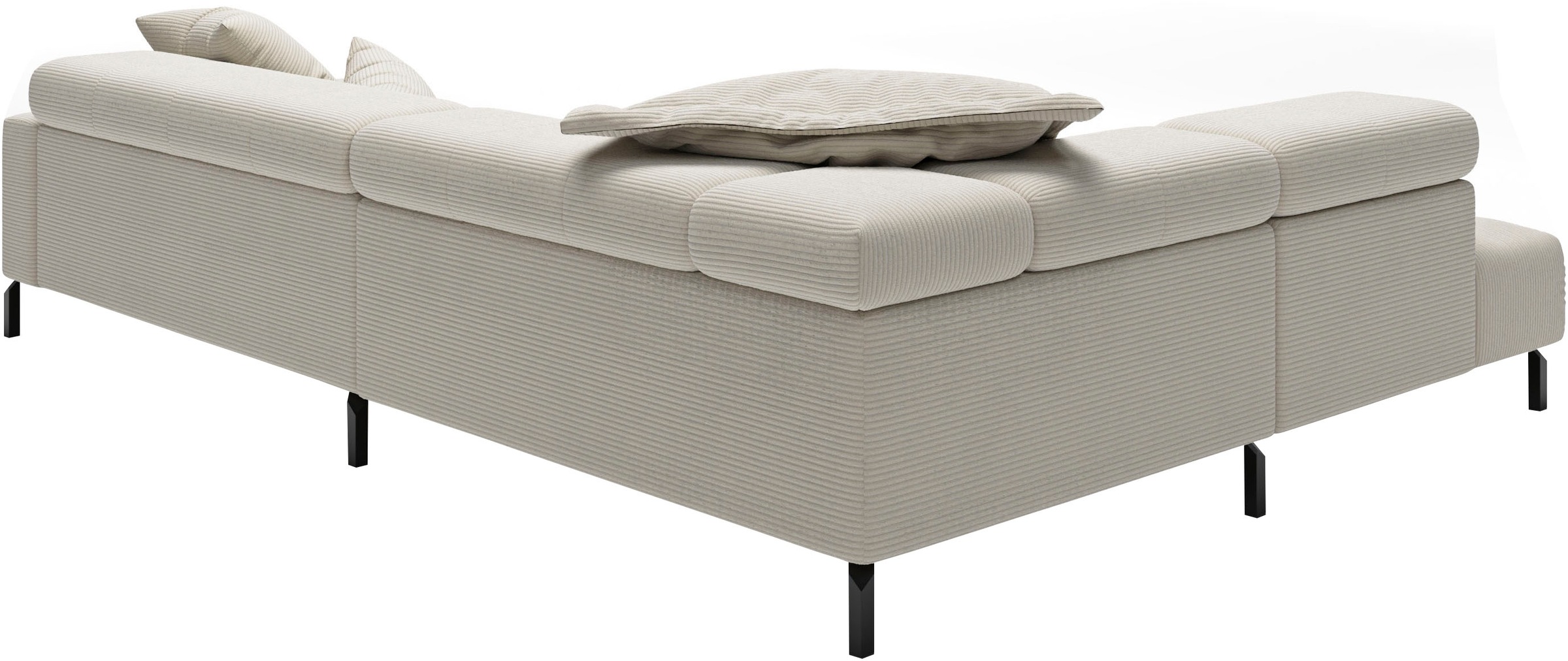 Places of Style Ecksofa »Claya, L-Form, incl. Kopfteilverstellung, Breite 311 cm«, wahlweise elektrischer Sitzvorzug