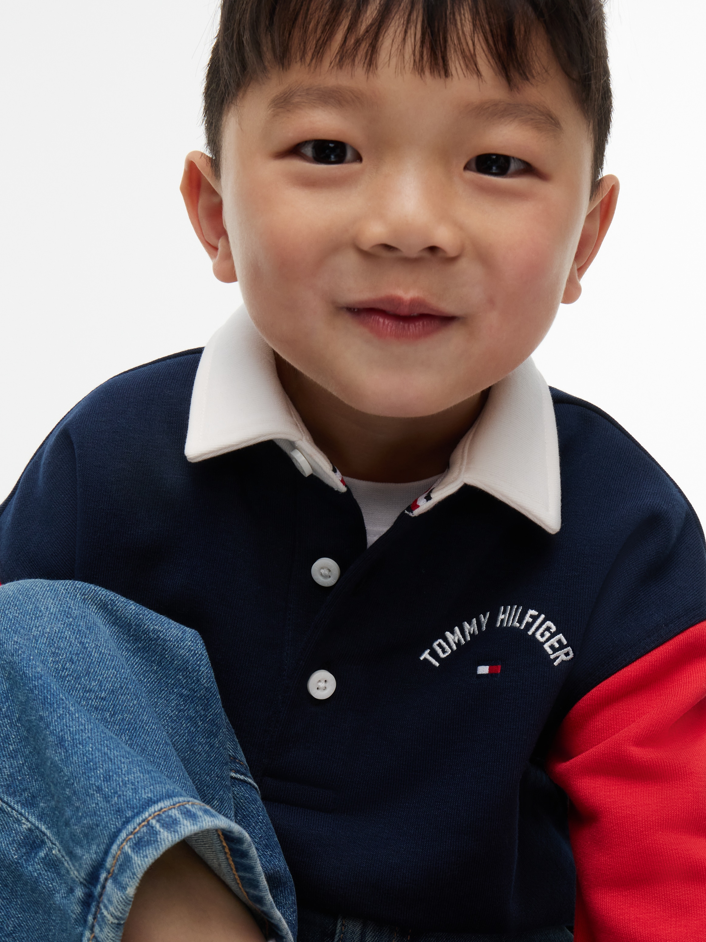 Tommy Hilfiger Sweatshirt , Polokragen & Knopfleiste, für Kinder
