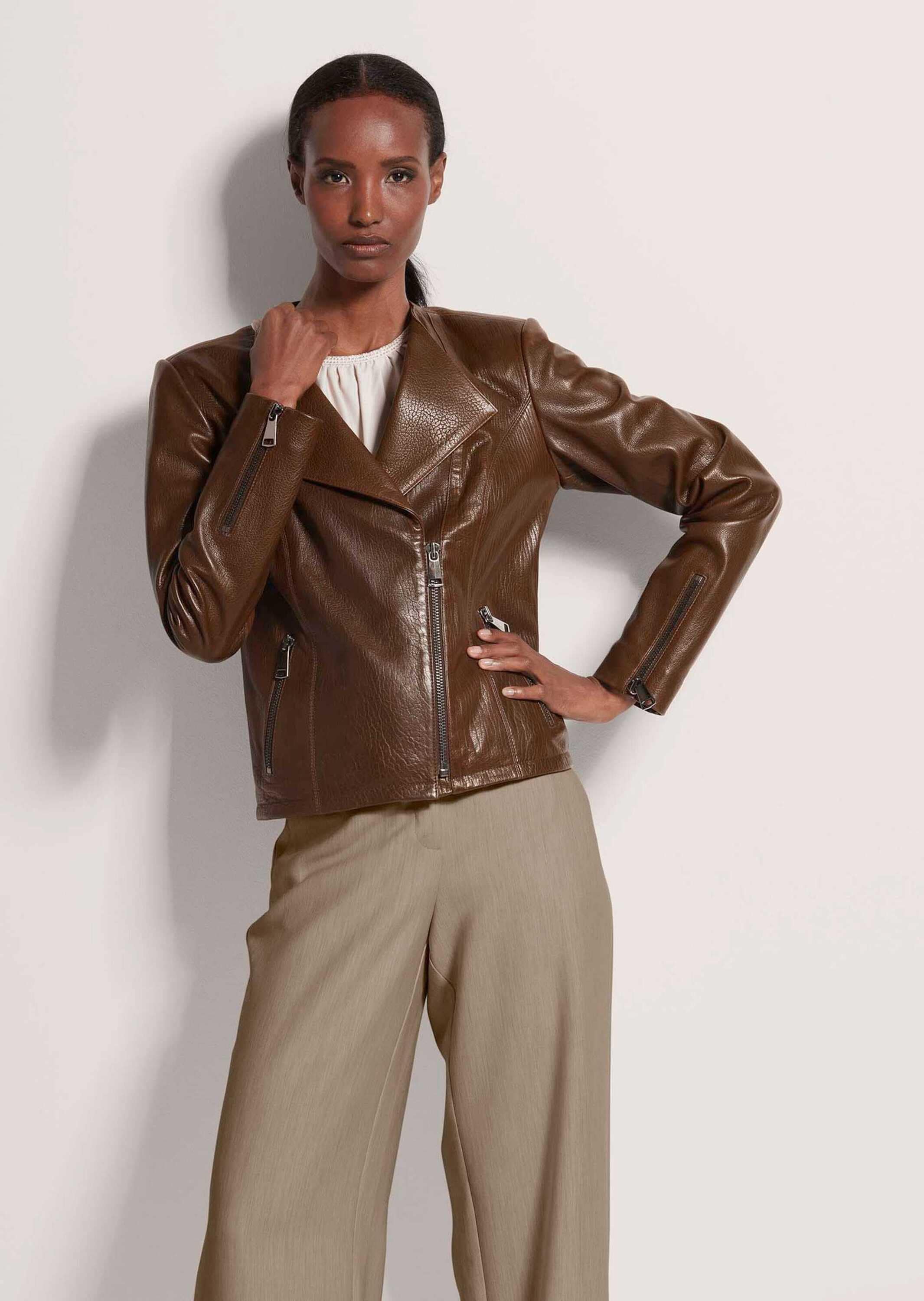 MADELEINE Lederjacke »Lederjacke Lederjacke im Biker-Style«